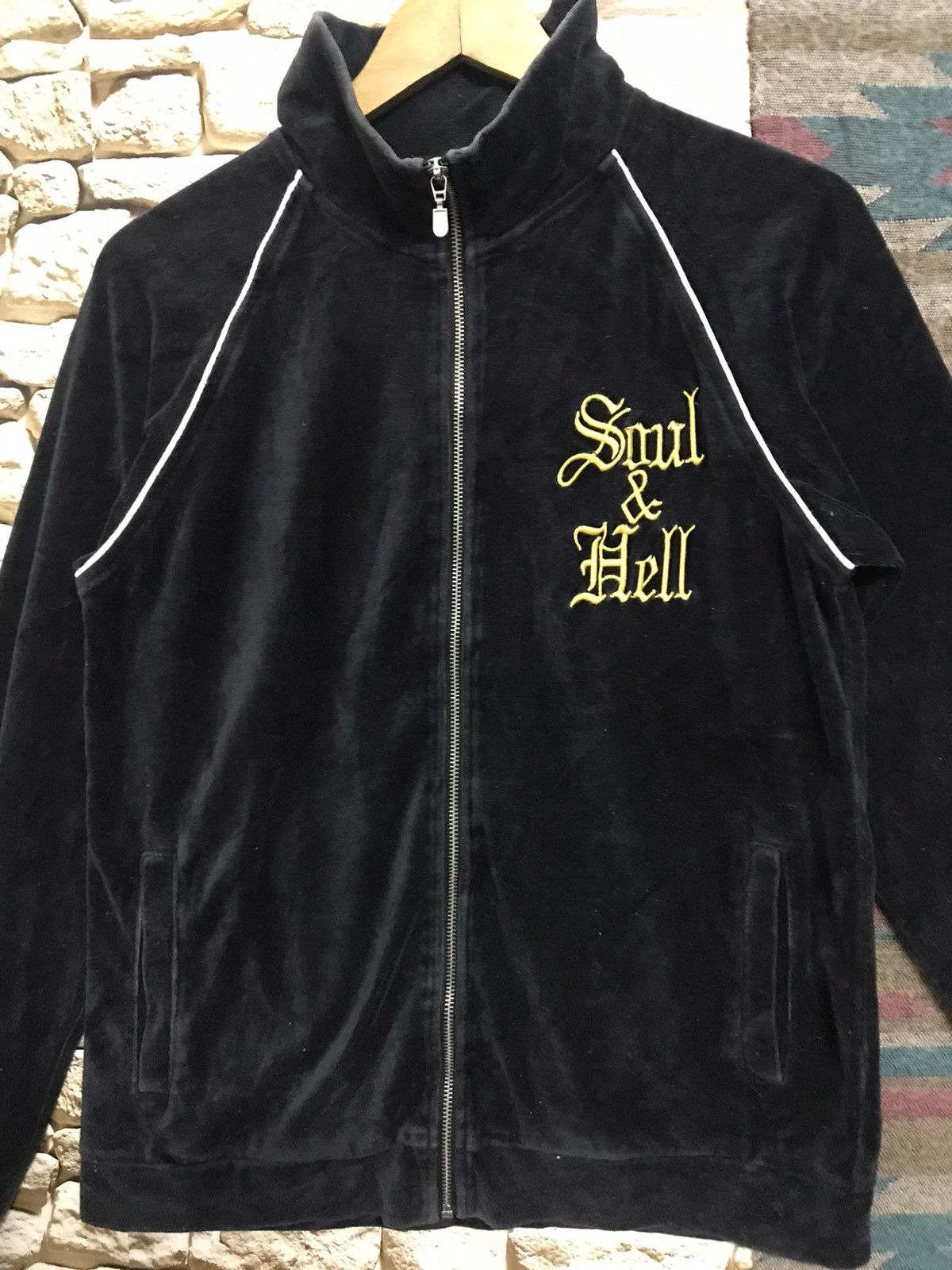 Japanese Brand Dialetti Soul &Hell Velvet Jacket Size US L / EU 52-54 / 3 - 3 Thumbnail