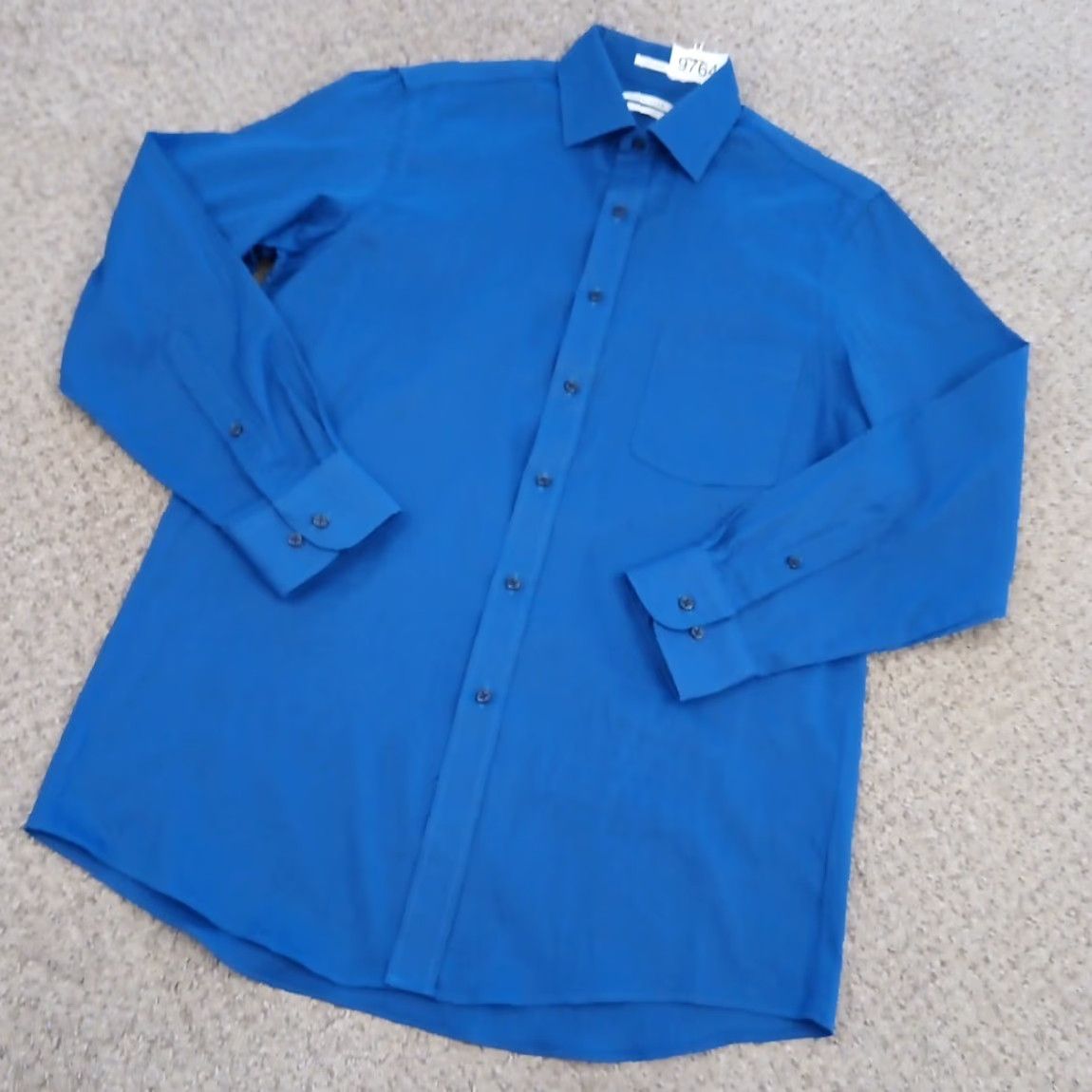 Van Heusen Van Heusen Shirt Mens Size 15 Blue Pin Cord Long Sleeve Button Up Cotton Blend Size US M / EU 48-50 / 2 - 2 Thumbnail