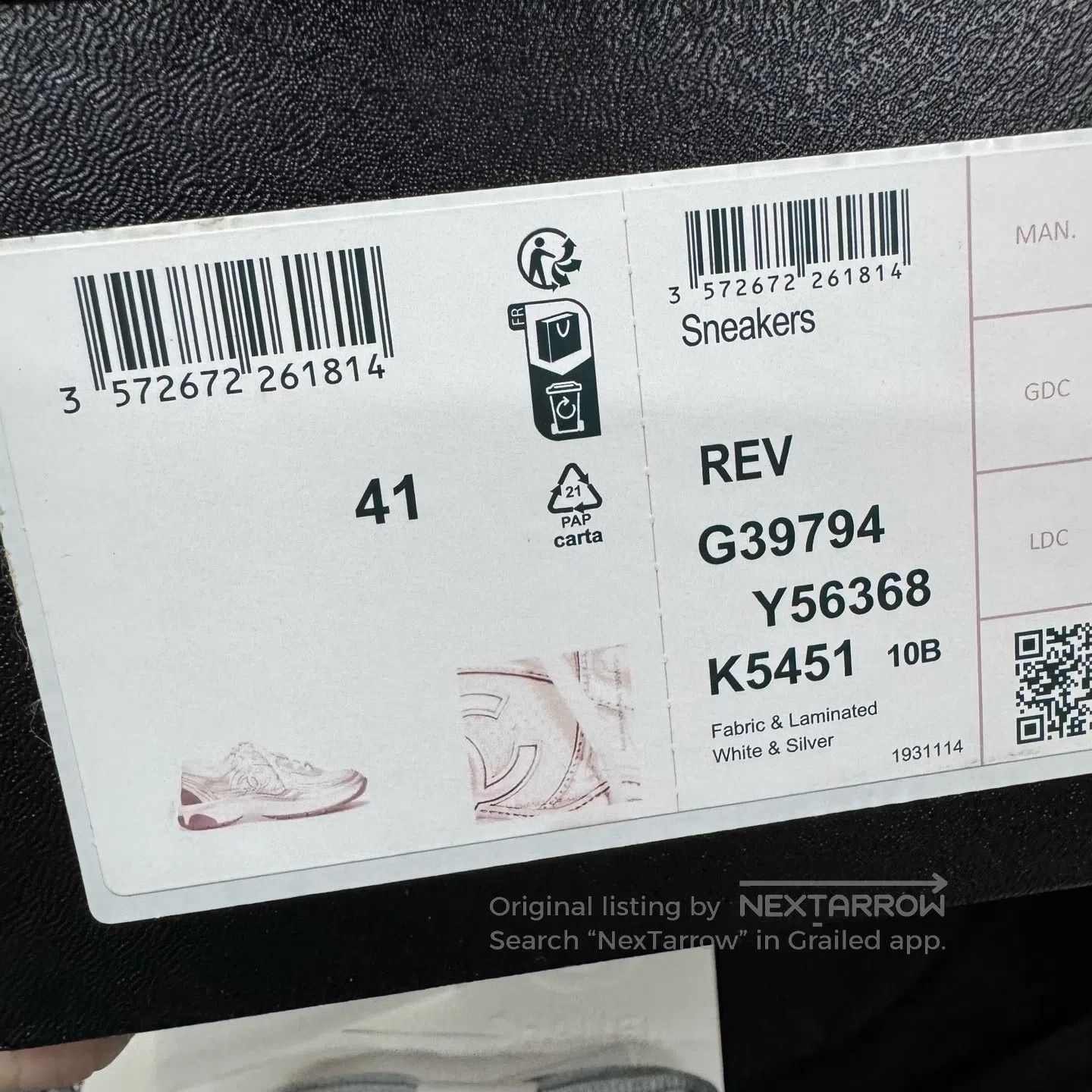 Chanel Chanel Silver Silver King Double C Sports Shoes| Size US 8 / EU 41 - 8 Thumbnail