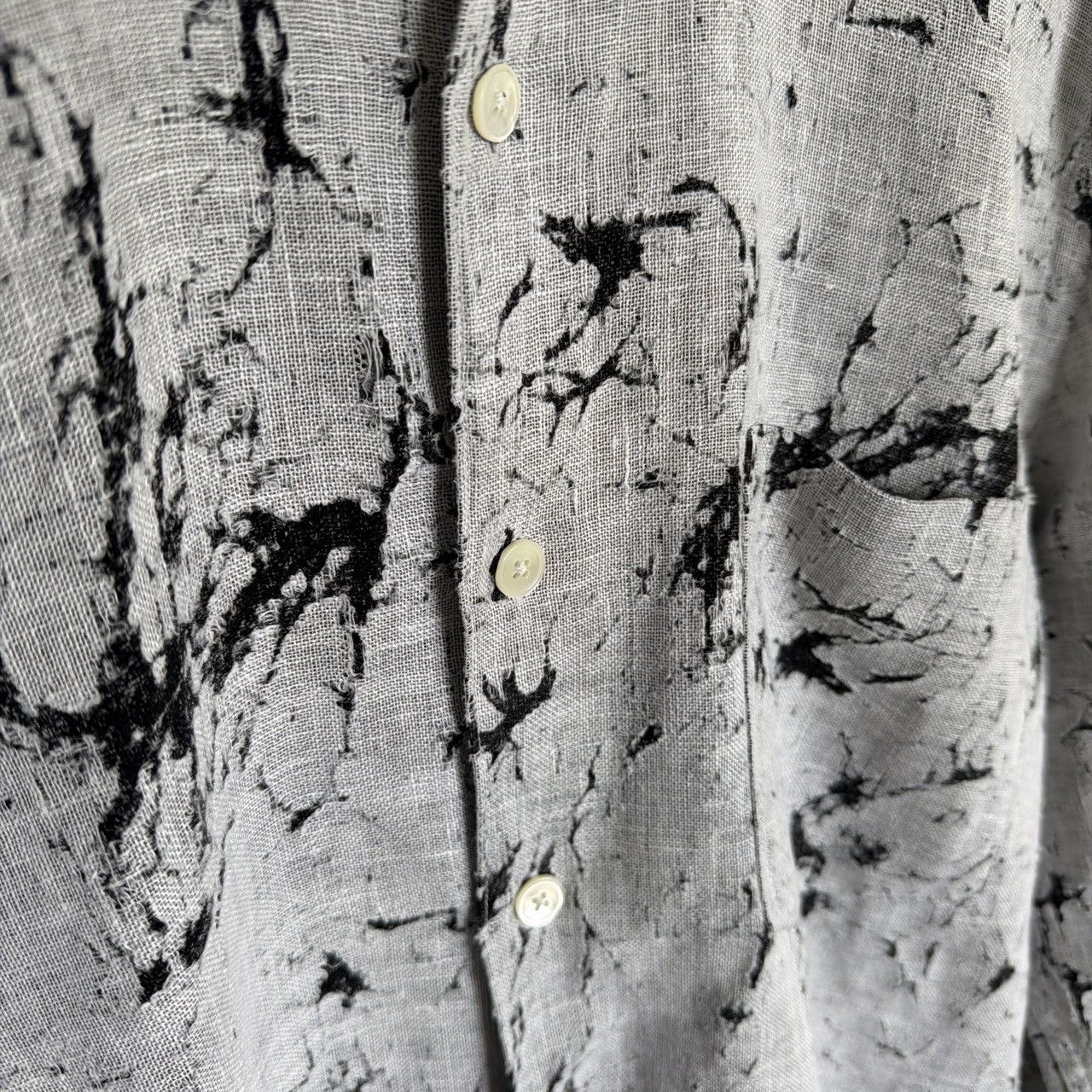 Our Legacy Our Legacy Cracked Linen Shirt Size US M / EU 48-50 / 2 - 3 Thumbnail