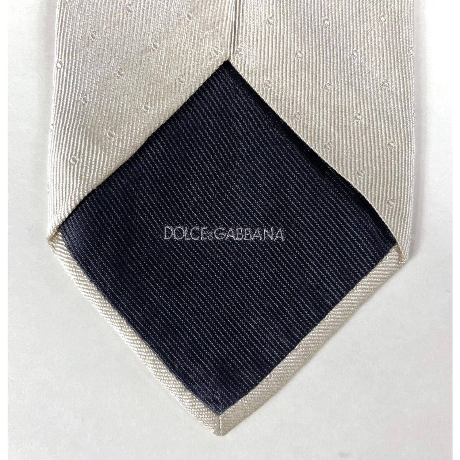 Dolce & Gabbana Dolce&Gabbana Silk Tie Men Geometric Champagne Made in Italy 60" 3.5" Length Width Color Pattern Silk Tie Men Size ONE SIZE - 7 Thumbnail