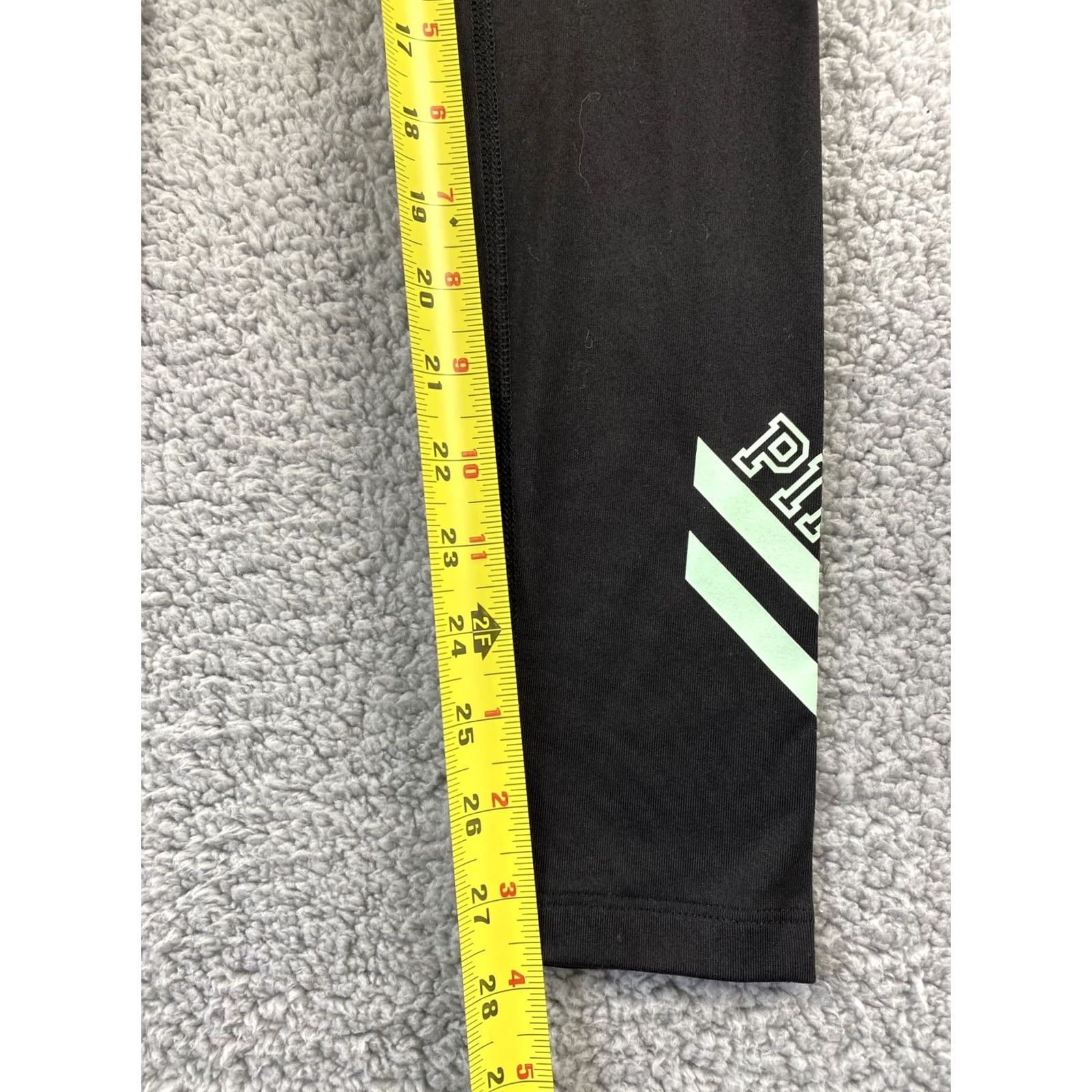 Pinko VINTAGE PINK Victoria's Secret Leggings Women's XS Black Activewear Pants Striped 28 in Inseam Athleisure Womens Size 28" / US 6 / IT 42 - 5 Thumbnail