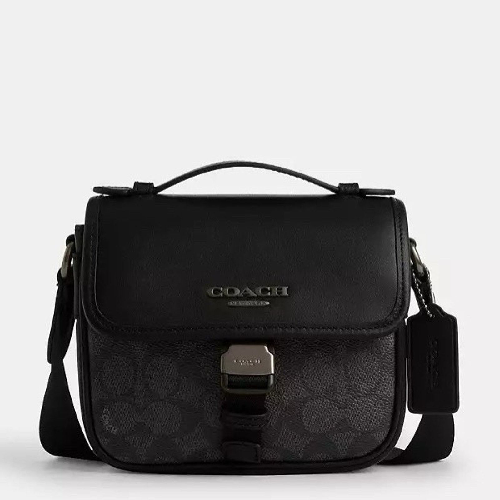 Coach NWT COACH Racer Crossbody Bag Gunmetal/Charcoal/Black CBQ13 Size ONE SIZE - 6 Thumbnail