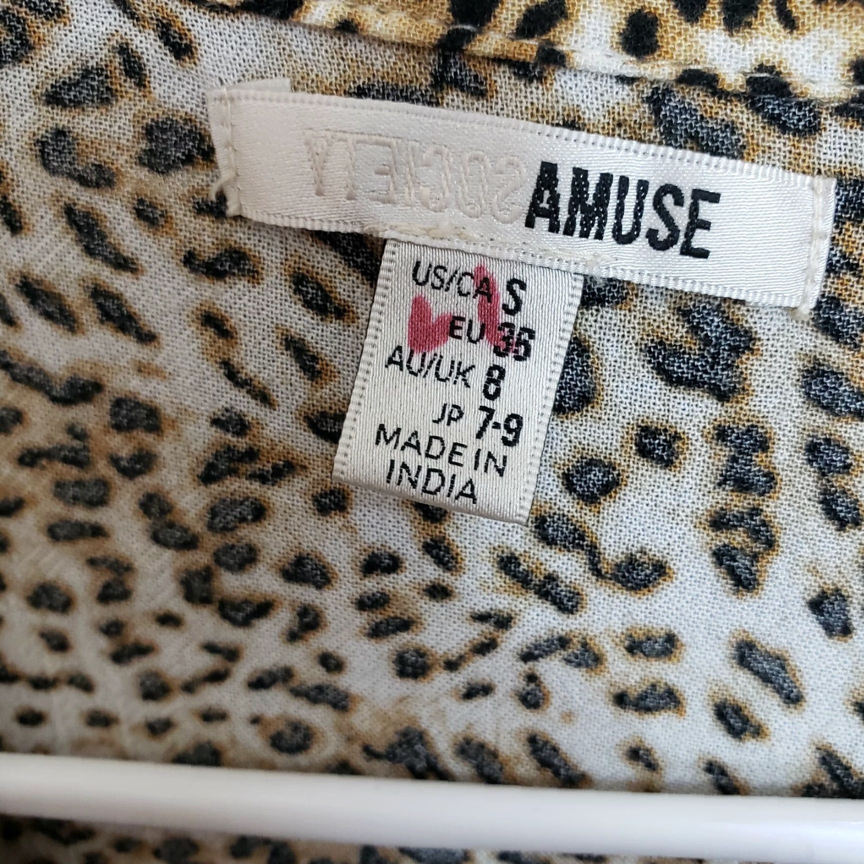 Vintage Amuse Society Womens Button Front Top Sz Small Black Brown Animal Print Viscose Shirt Women S Black Animal Print Blouse 90s Style Mens Womens Girls Size S / US 4 / IT 40 - 5 Thumbnail