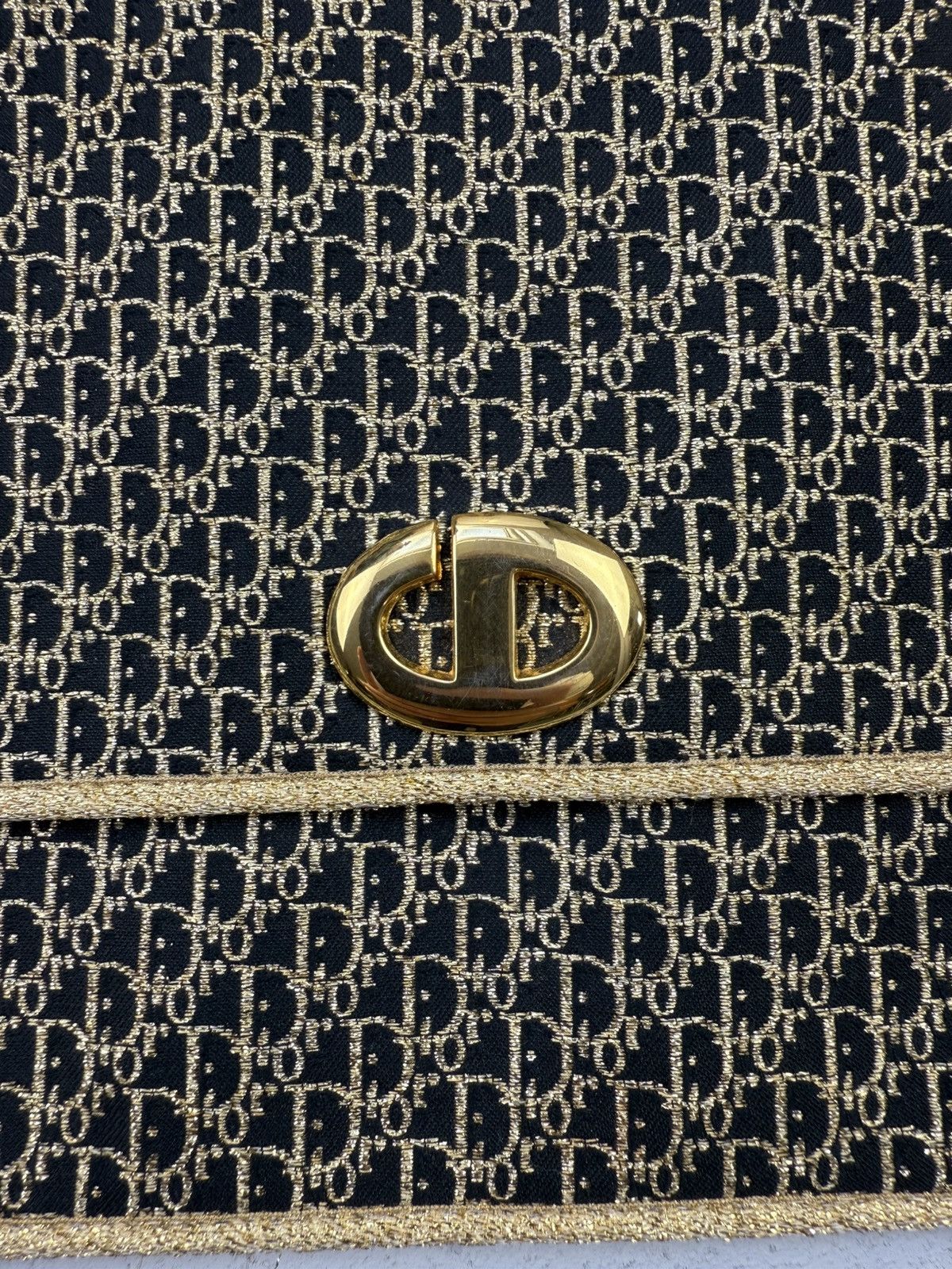 Dior Christian Dior Vintage Shoulder Bag – Monogram Gold & Black Size ONE SIZE - 5 Thumbnail