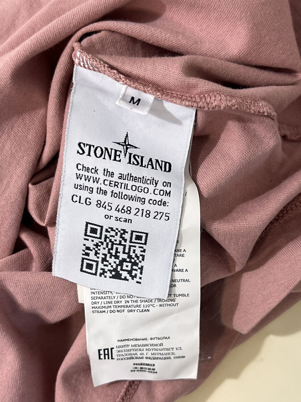 Stone Island Stone Island Slim Fit Polo Pink Size US M / EU 48-50 / 2 - 5 Thumbnail