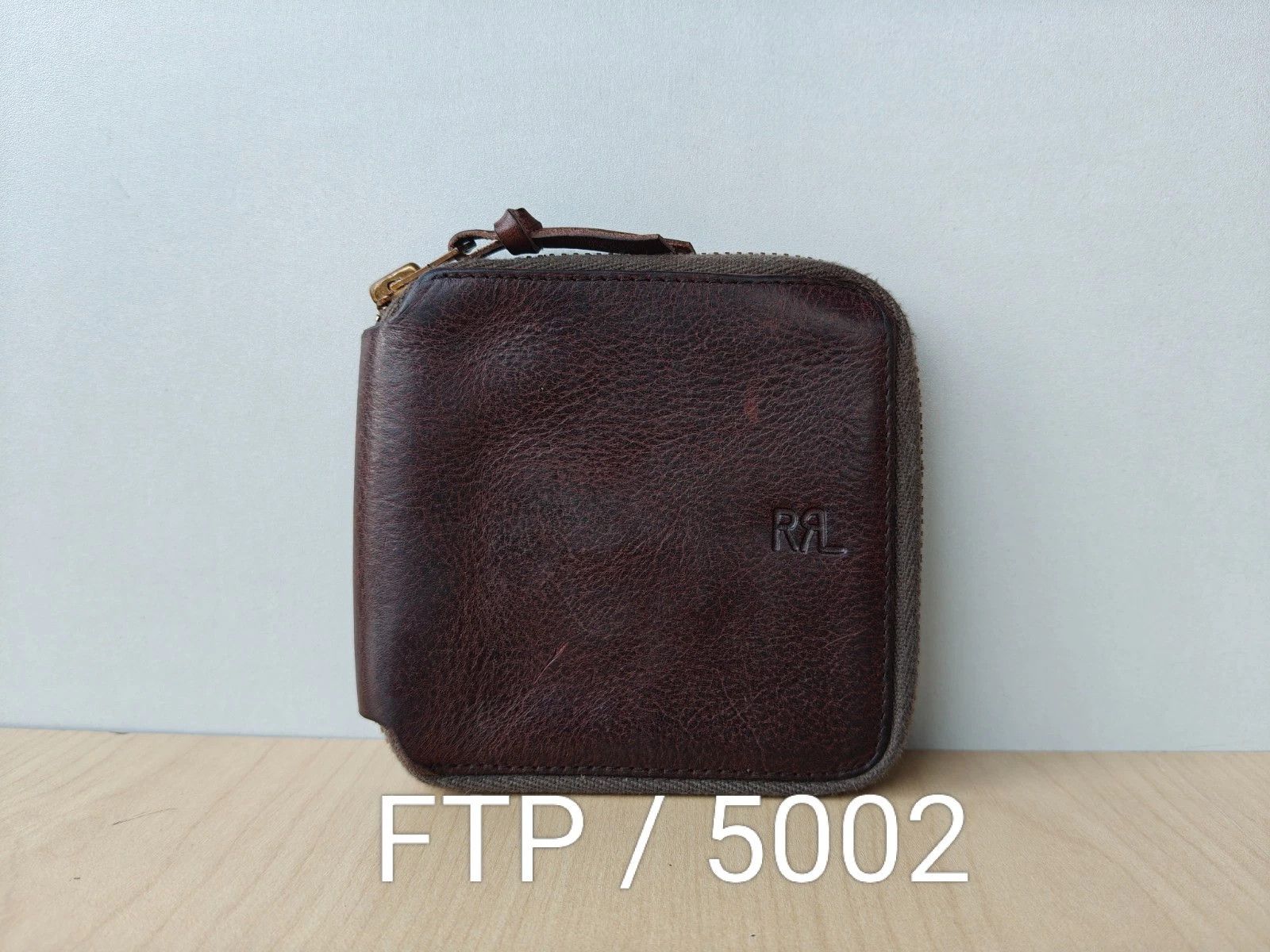 RRL Ralph Lauren Double RL Leather Zip Wallet FTP - 5002 Size ONE SIZE - 13 Thumbnail