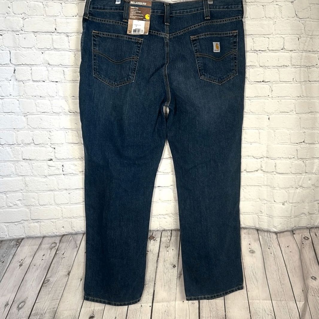 Carhartt VINTAGE Carhartt Jeans Mens Holter Relaxed Fit W40 L30 Blue 30" Inseam Mens Jeans Carhartt Relaxed Fit Jeans Blue 40W 30L Men Size US 40 / EU 56 - 6 Thumbnail