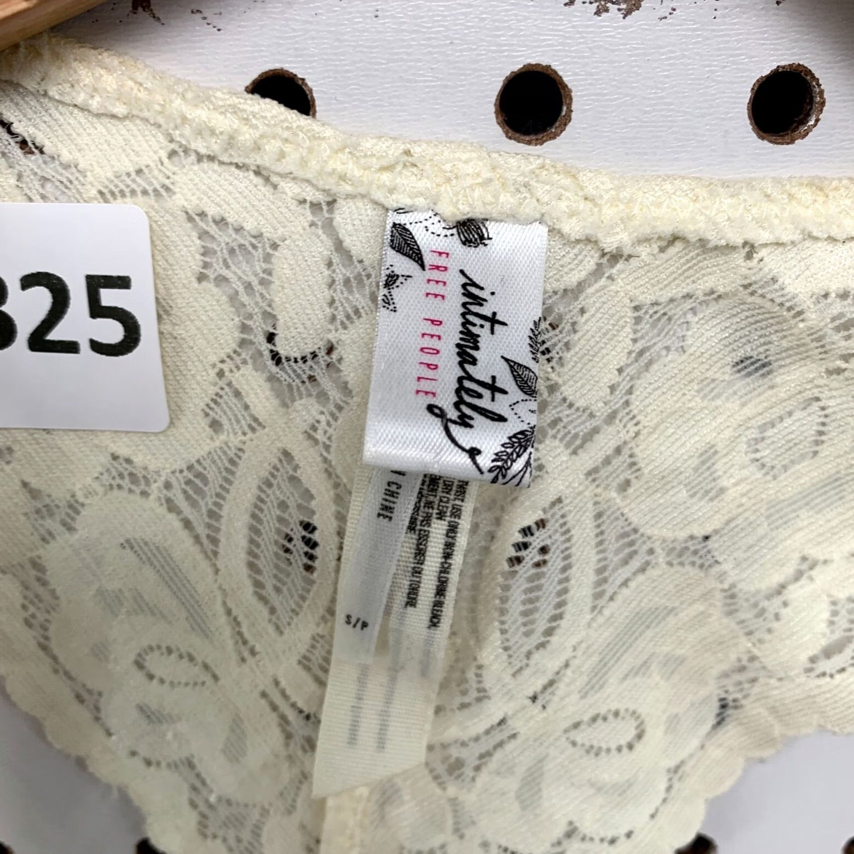 Free People Intimately Free People Galloon Nylon Lace Halter Bralette Beige Small 13x12 Size ONE SIZE - 7 Thumbnail