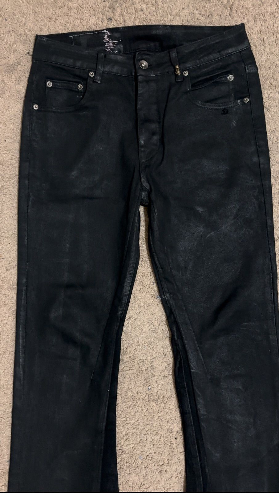 Rick Owens Drkshdw × Vintage vintage DRKSHDW waxed denim Size US 29 - 5 Thumbnail