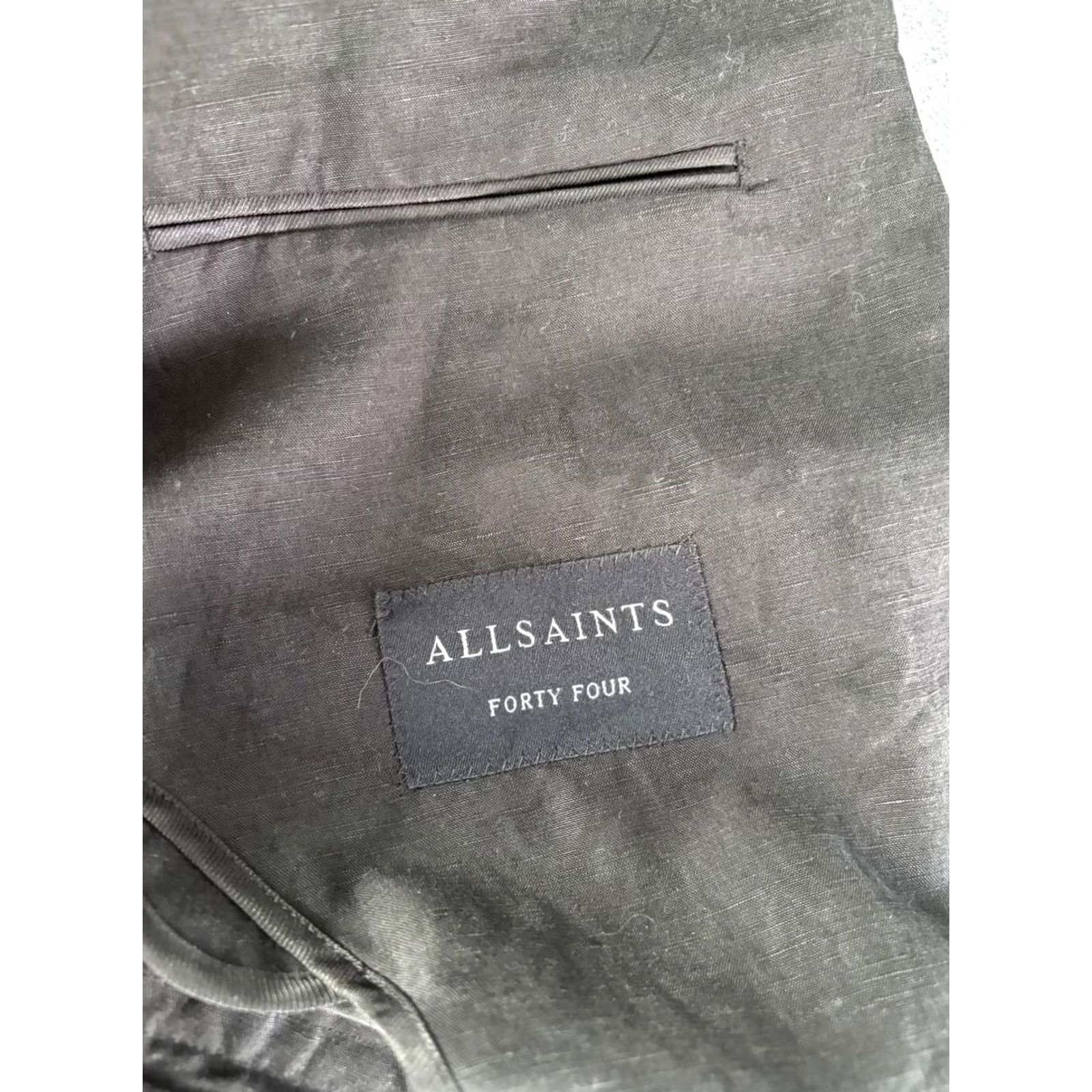 Allsaints Allsaints Blazer Shirt Black Lyocell Button Formal Jacket, Mens, Size 44, Regular, Coat, Solid, All Seasons, Breathable, Pockets, Classic Modern Size US XXL / EU 58 / 5 - 4 Thumbnail