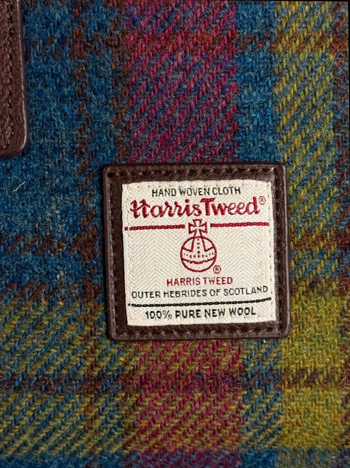 Harris Tweed Harris Tweed Wool Leather Bag Tartan Clutch Size ONE SIZE - 4 Thumbnail