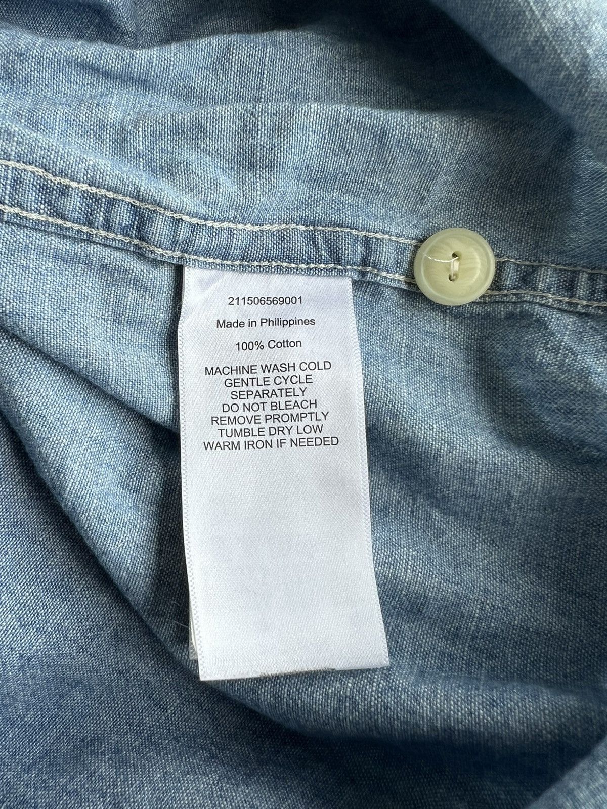 Polo Ralph Lauren × RRL Ralph Lauren Polo Ralph Lauren Eagle Print Chambray Denim Work Shirt Jkt Size US S / EU 44-46 / 1 - 9 Thumbnail