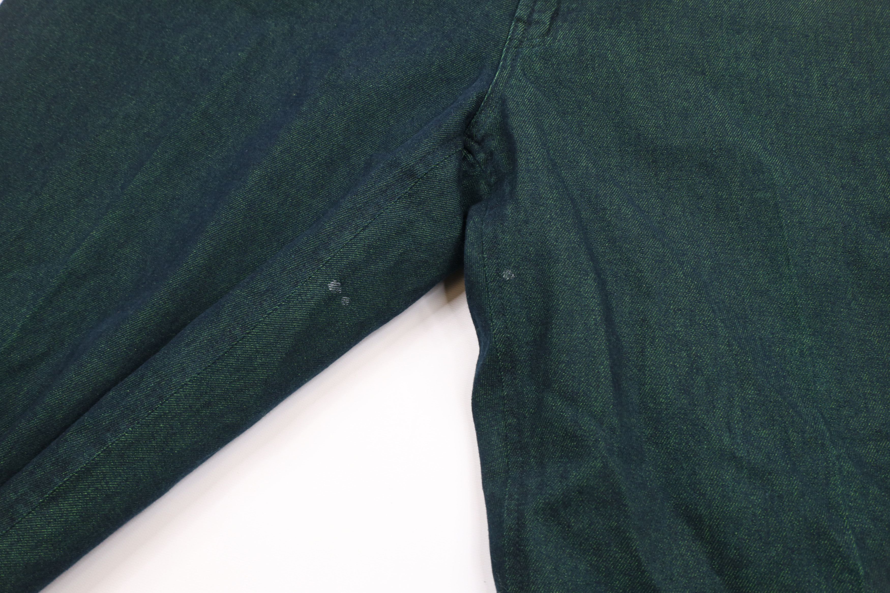 Vintage Vintage 90s Streetwear Trim Wide Leg Denim Jeans Green Size US 38 / EU 54 - 5 Thumbnail