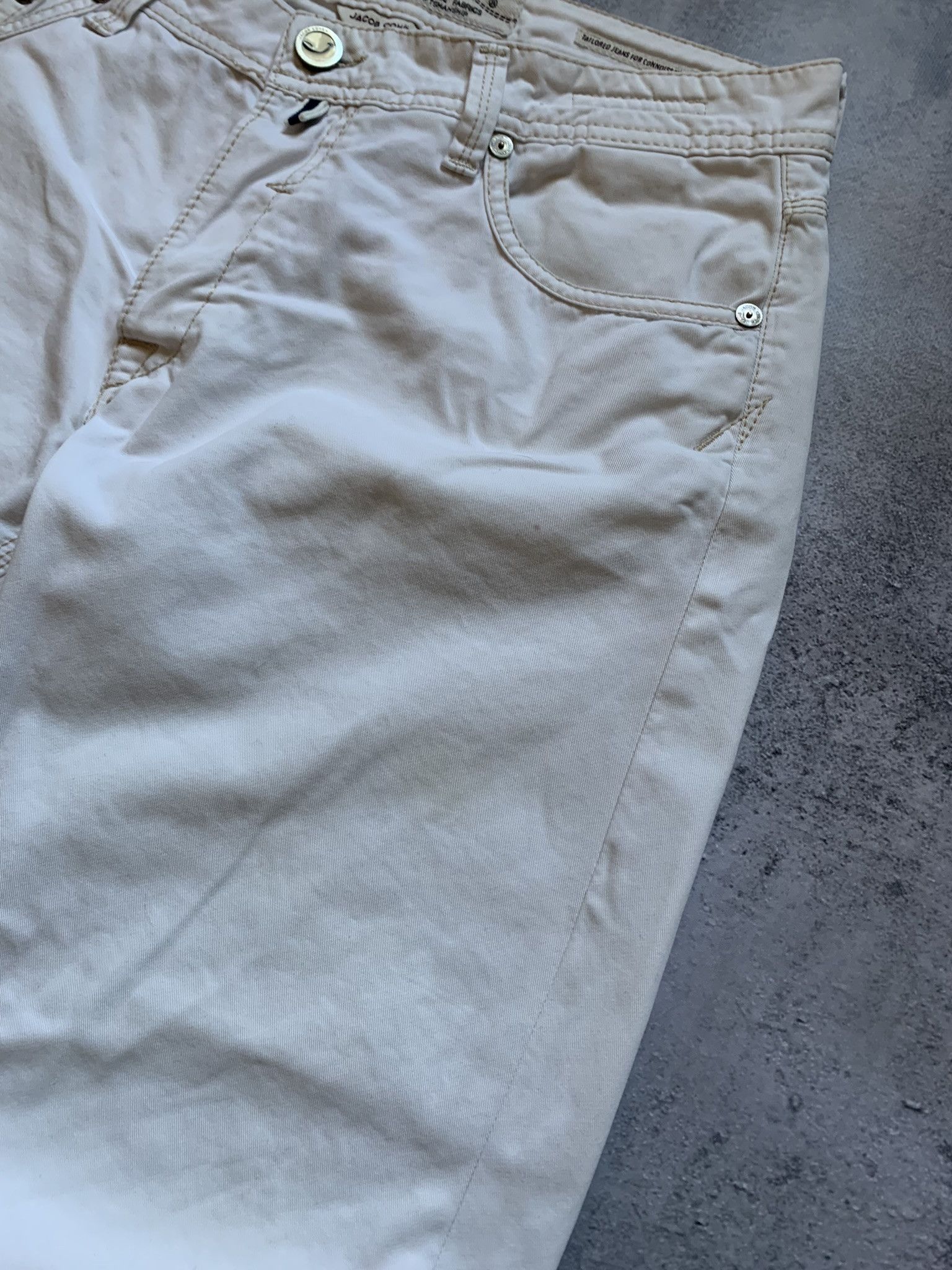 Jacob Cohen Jacob Cohen Pants Men's 35 White Cotton Jeans J688-LOVE Size US 35 - 3 Thumbnail