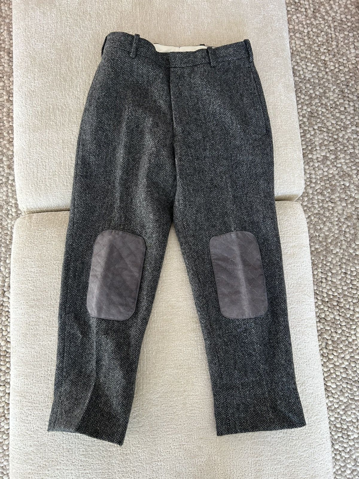 Thom Browne Early Thom Browne Gray Herringbone Flannel Trousers size 0 Size US 29 - 1 Thumbnail