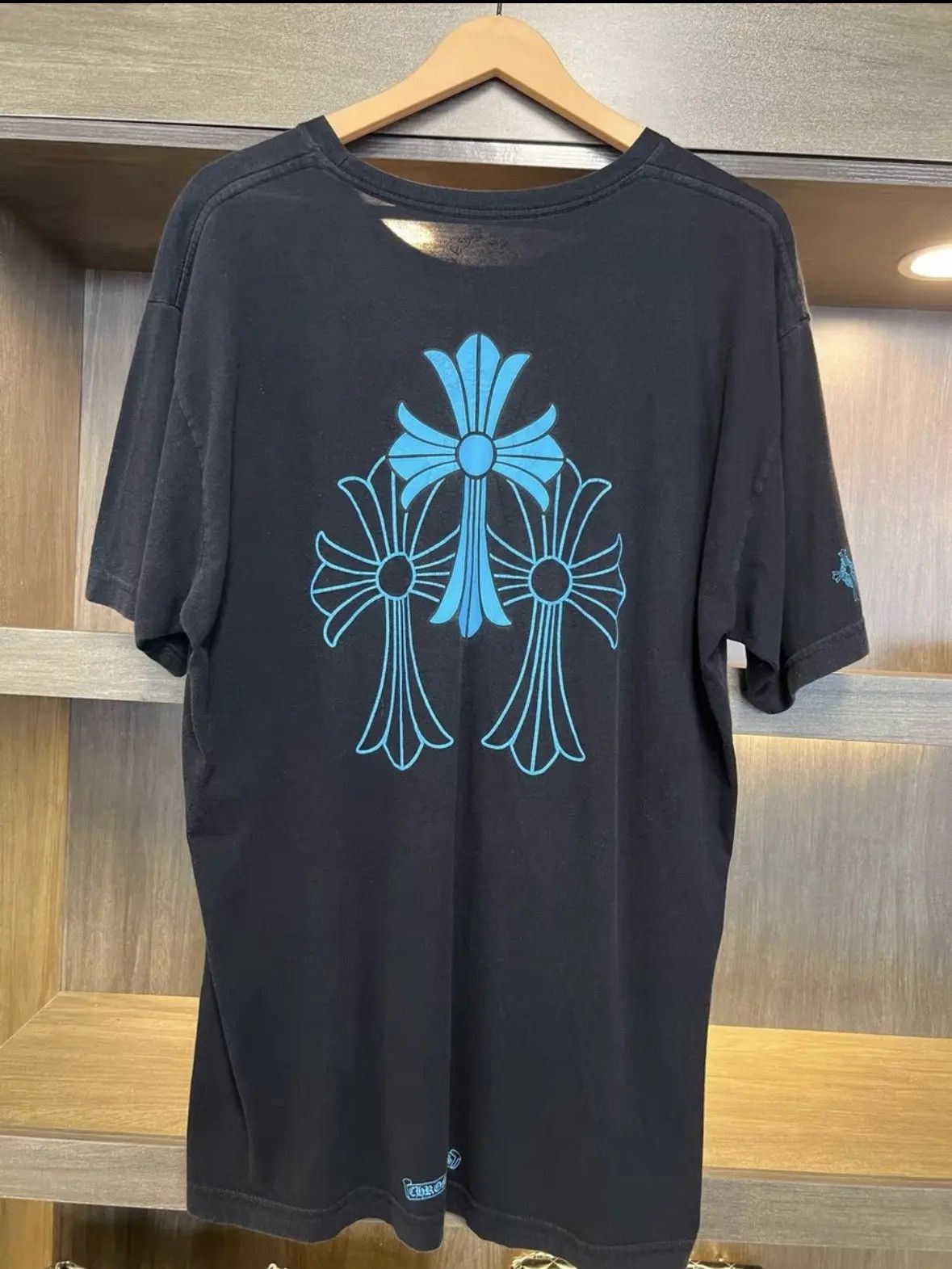 Chrome Hearts Chrome Hearts Blue Script Pocket Long Sleeve T-Shirt