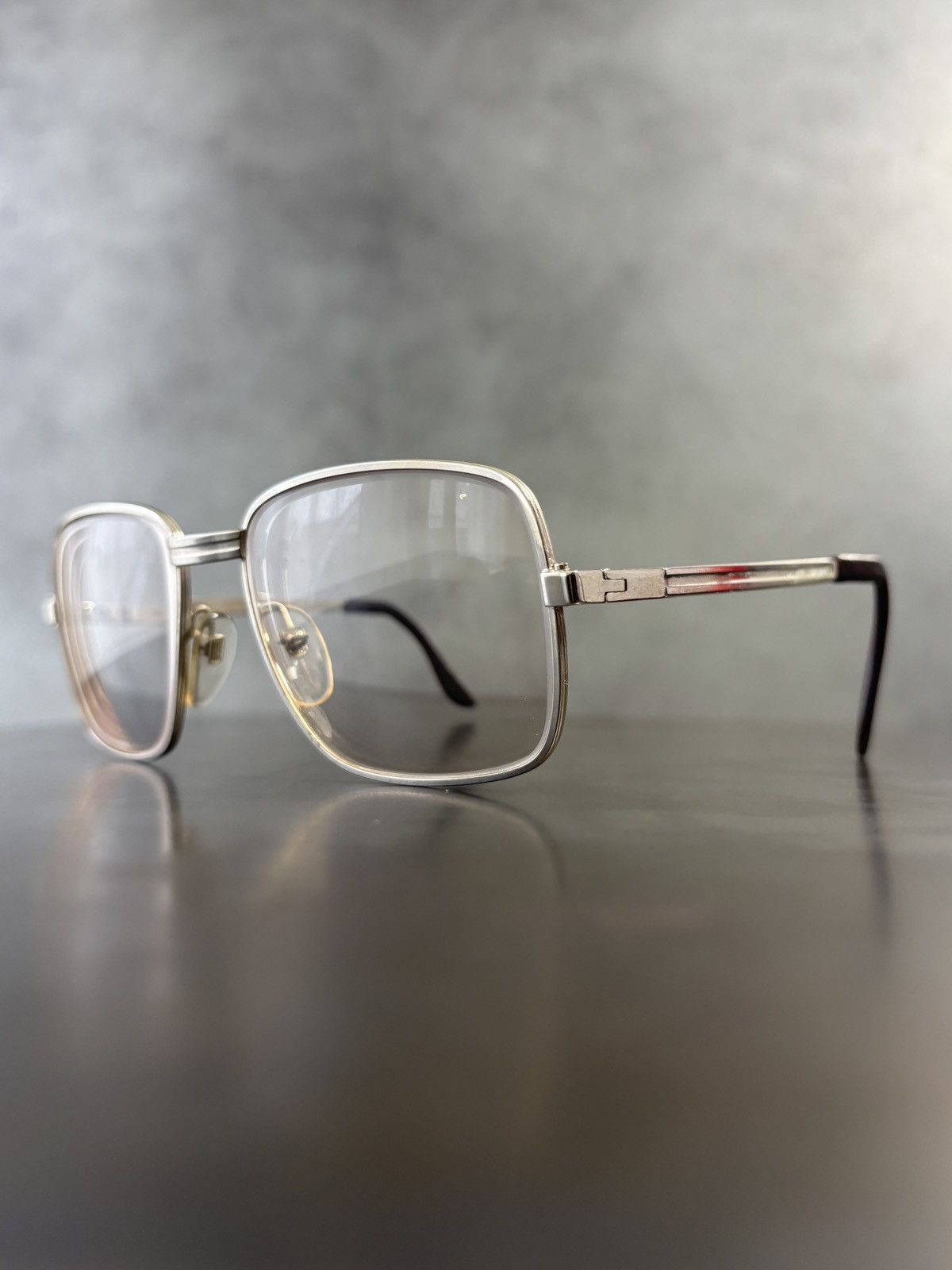 Vintage 1980s Eyeglasses Made in France 70s Vintage Frames Metal 80s Size ONE SIZE - 17 Thumbnail