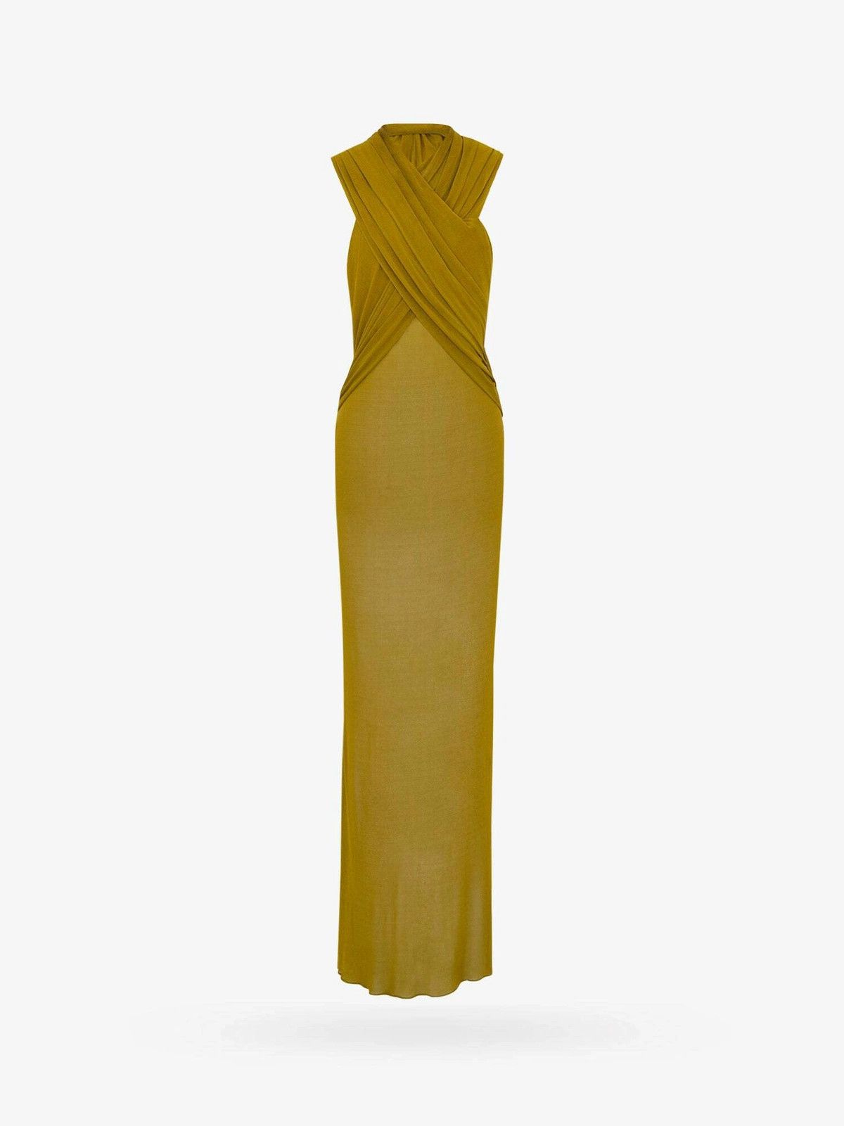 Saint Laurent Paris o1tp1o1224 Hooded Dress In Jersey in Golden Size S / US 4 / IT 40 - 1 Thumbnail