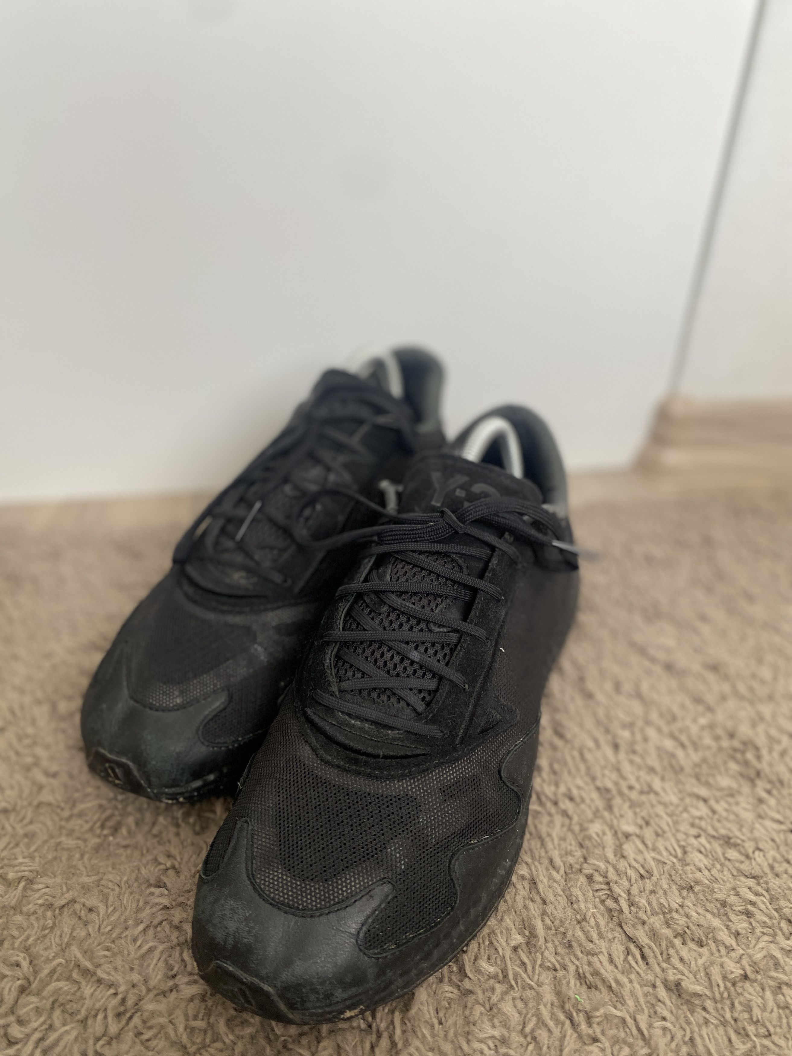 Adidas × Y-3 × Yohji Yamamoto Adidas Y-3 Yohji Yamamoto Rhisu Run Triple Black sneakers Size US 11 / EU 44 - 2 Thumbnail