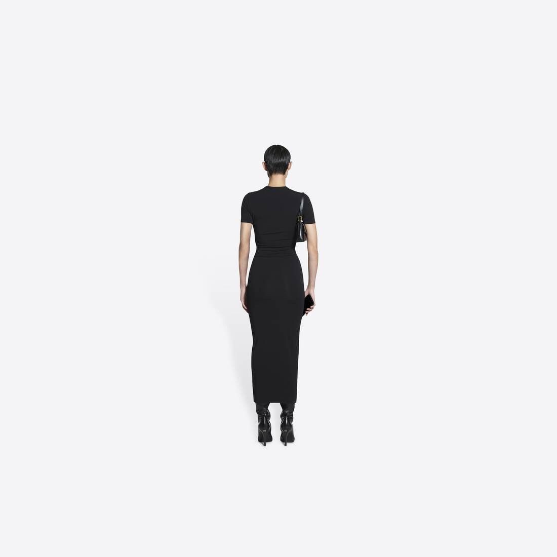 Balenciaga o1mt1gz0924 Superlong Stretch Dress in Black Size S / US 4 / IT 40 - 3 Thumbnail