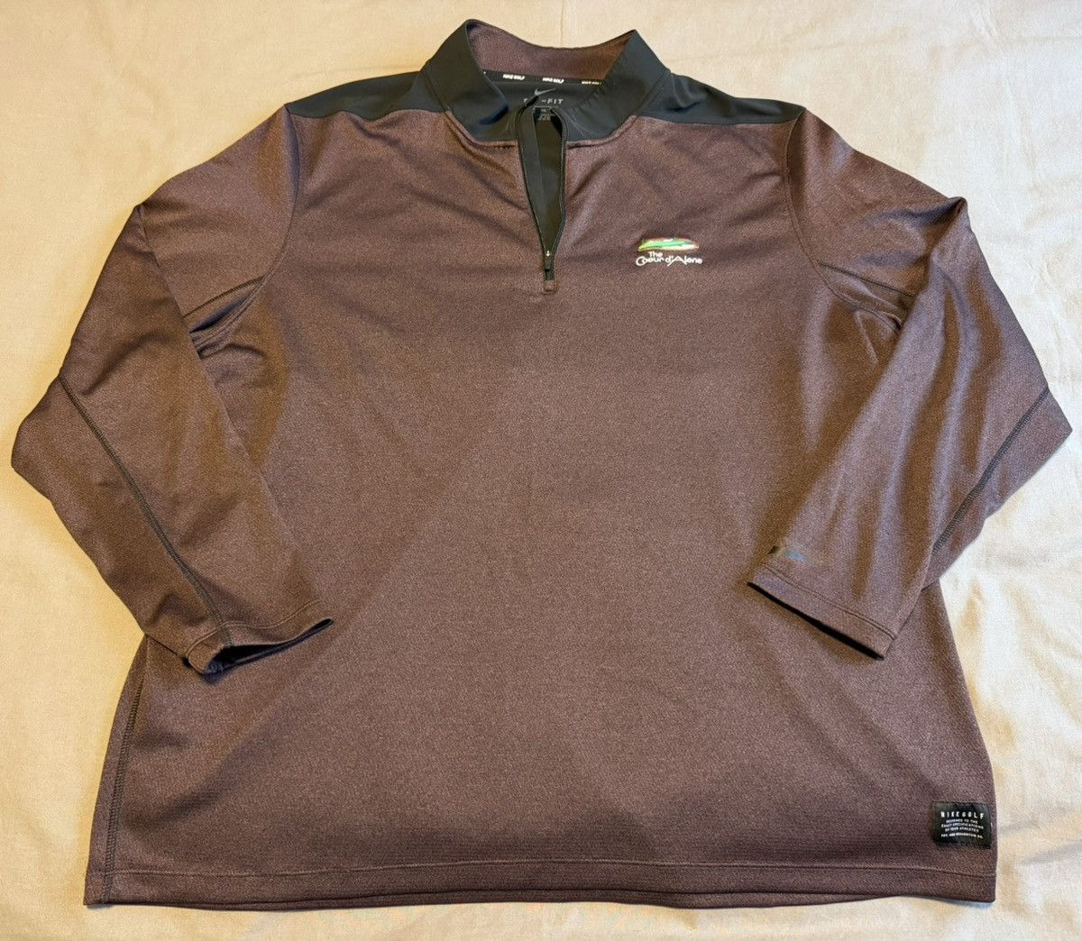 Nike Nike Golf 1/4 Zip Pullover Dri Fit Burgundy Coeur D’Alene Size US XXL / EU 58 / 5 - 1 Thumbnail
