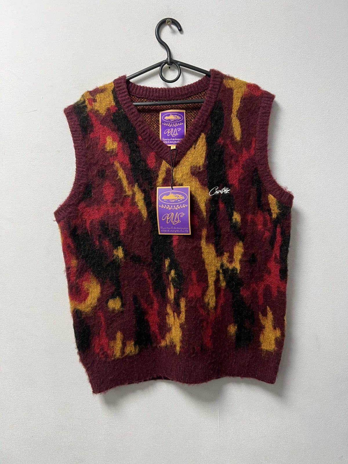 Corteiz Corteiz Mohair Blend Camo Light Knit Vest Sweater Size US S / EU 44-46 / 1 - 1 Thumbnail