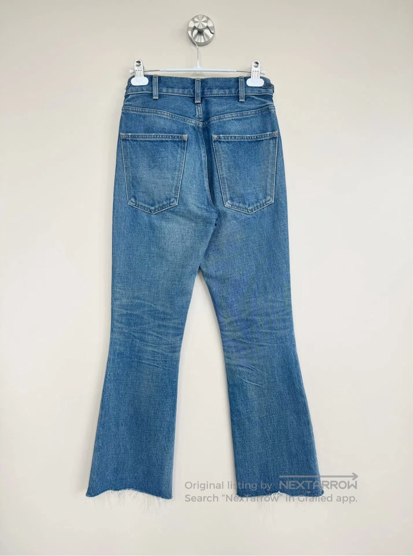 Celine CELINE Blue Washed Aged Horsebit Denim Pants| Size 25" / US 0 / IT 36 - 2 Thumbnail