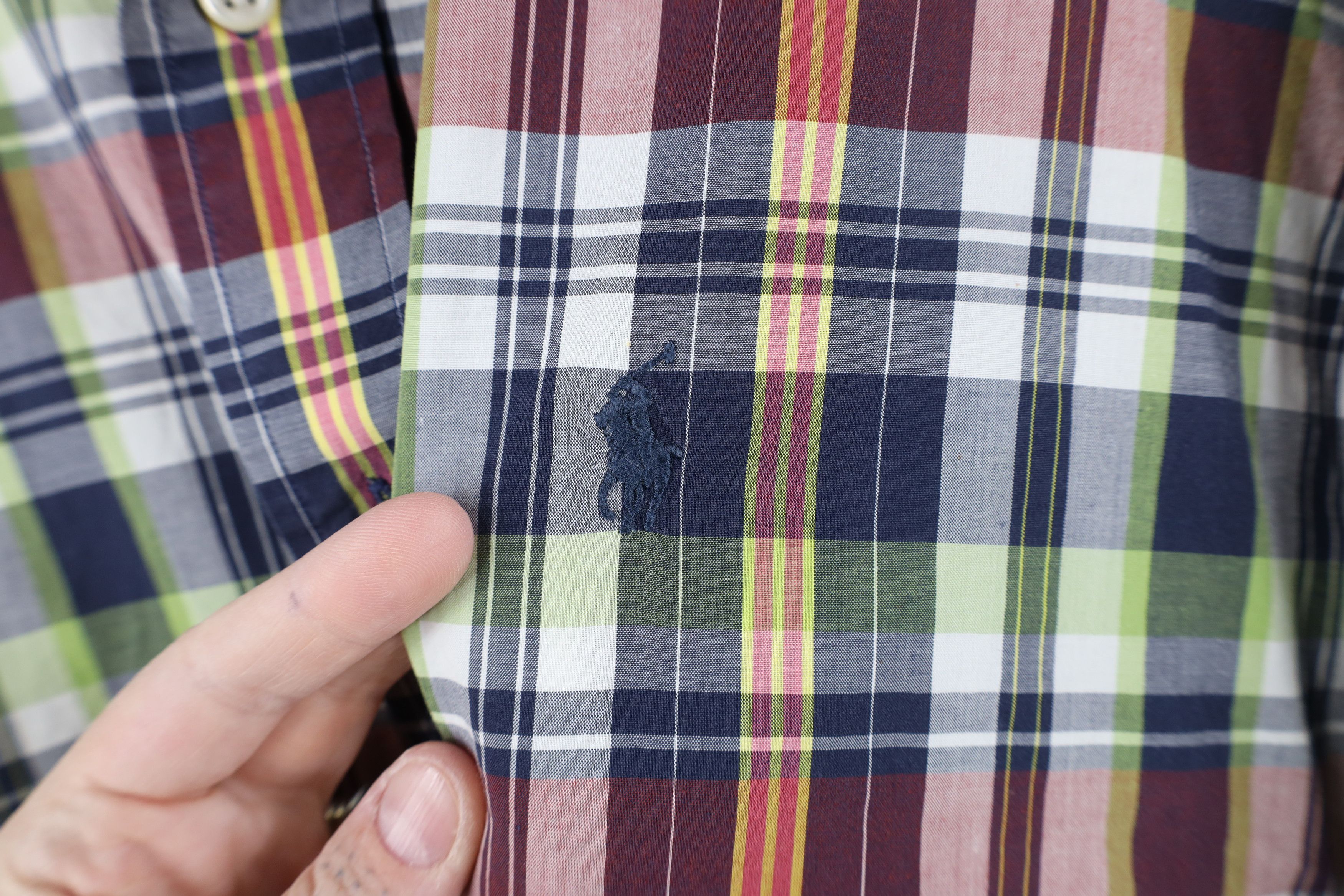 Ralph Lauren × Vintage Vintage 90s Ralph Lauren Plaid Button Down Shirt Cotton Size US XL / EU 56 / 4 - 4 Thumbnail
