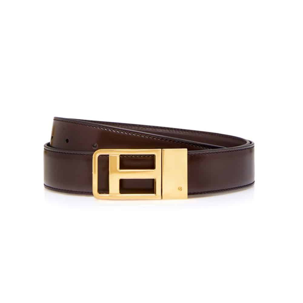 Tom Ford o1loc1c0924 TB270 Size: 90 / Leather Belt in Chocolate Brown Size 34 - 1 Preview