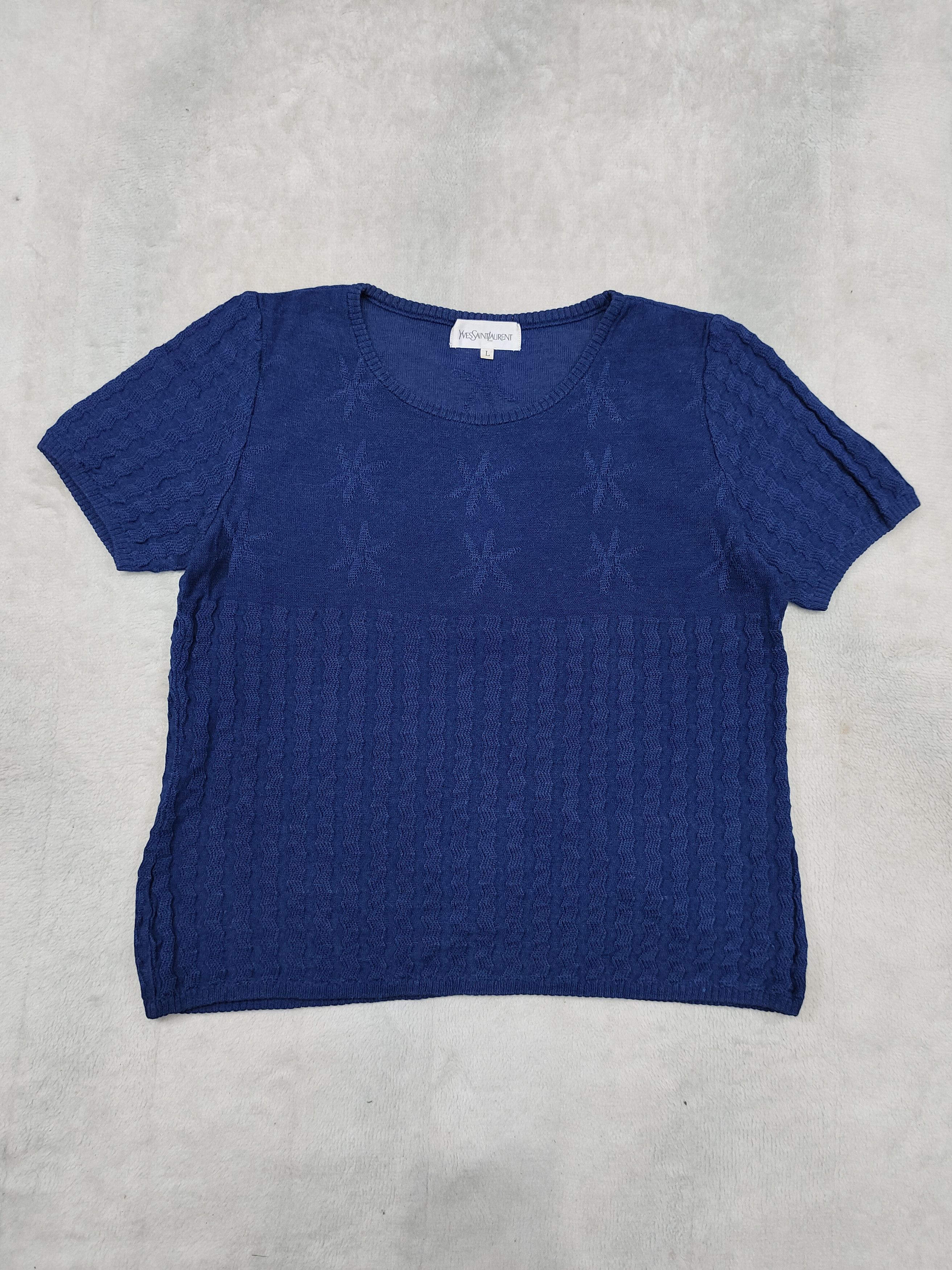 Yves Saint Laurent 80s Yves Saint Laurent Sea Star Pattern Knitted Size L / US 10 / IT 46 - 4 Thumbnail