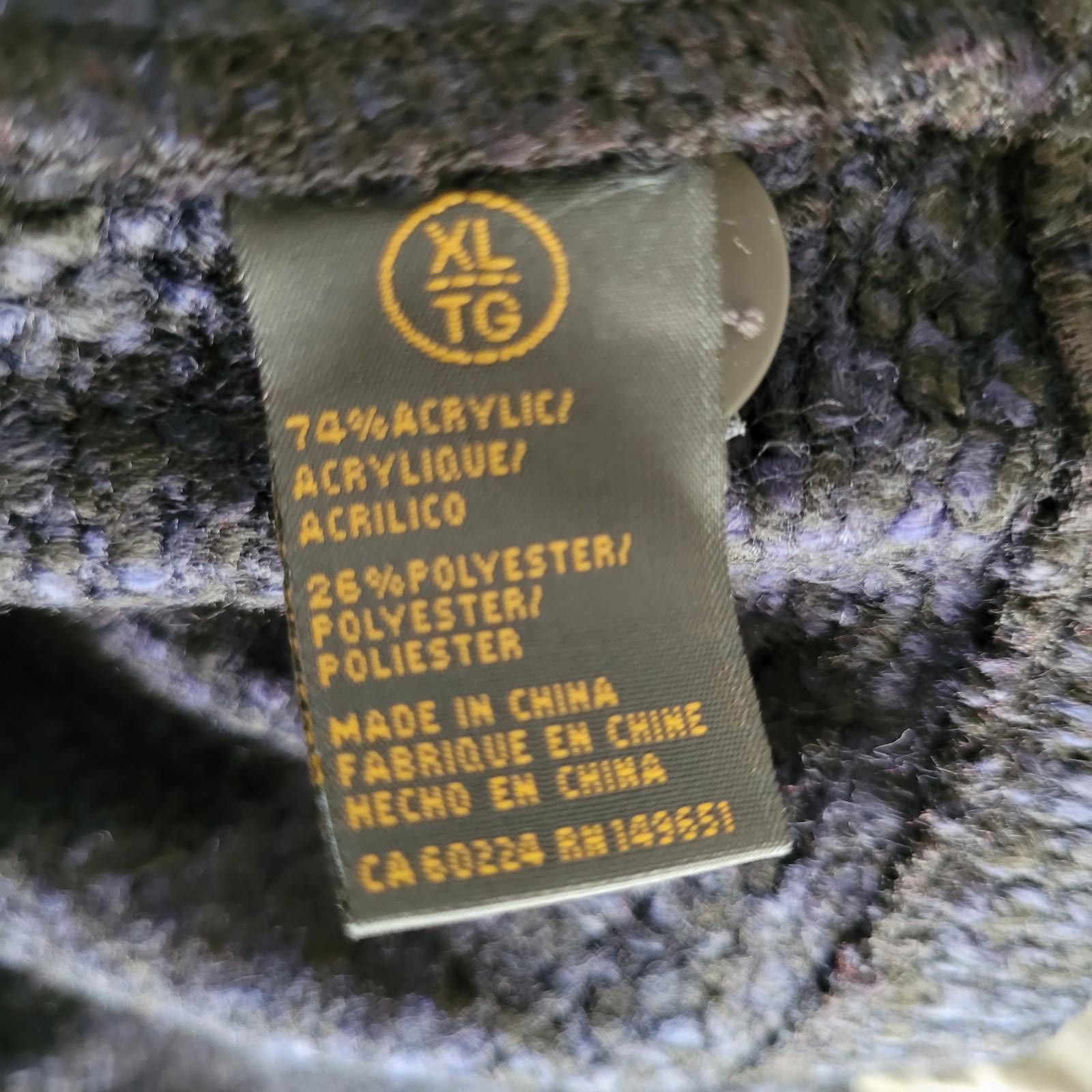 Weber Knit Blazer Jacket Mens XL Navy Sweater Cardigan Elbow Patch Size 46R - 3 Thumbnail