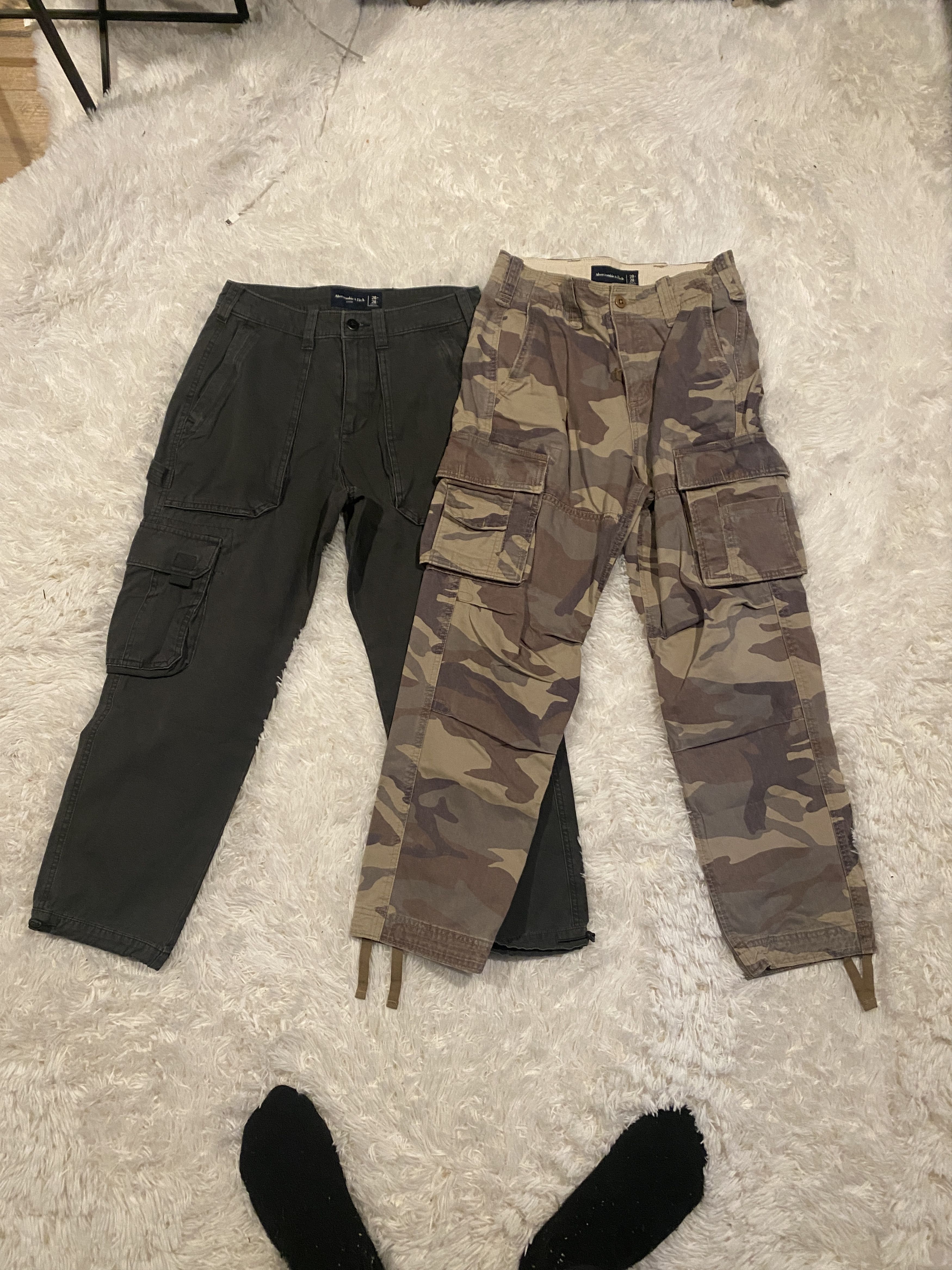 Abercrombie & Fitch Lot of 2 Abercrombie & Fitch Camo Cargo Pants Black Camofla Size US 28 / EU 44 - 1 Thumbnail