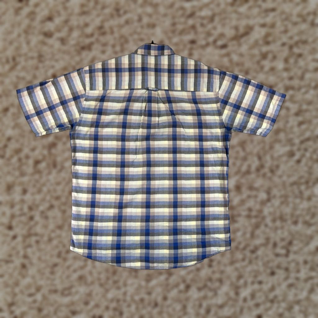 Pendleton Pendleton Shirt Mens Large Blue Yellow Plaid Button-Up Short Sleeve 100% Cotton Vintage No Size US L / EU 52-54 / 3 - 1 Thumbnail