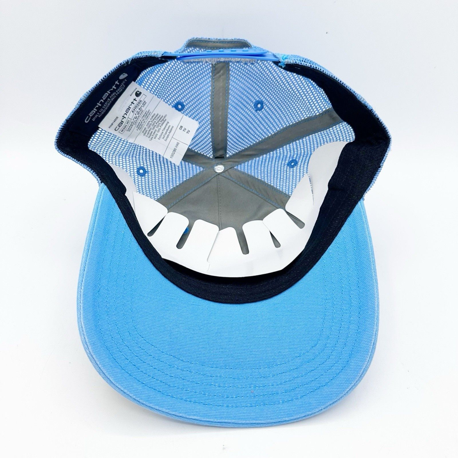 Carhartt New CARHARTT Force Canvas Mesh Back Hat Sky Blue Front Patch Size ONE SIZE - 8 Thumbnail