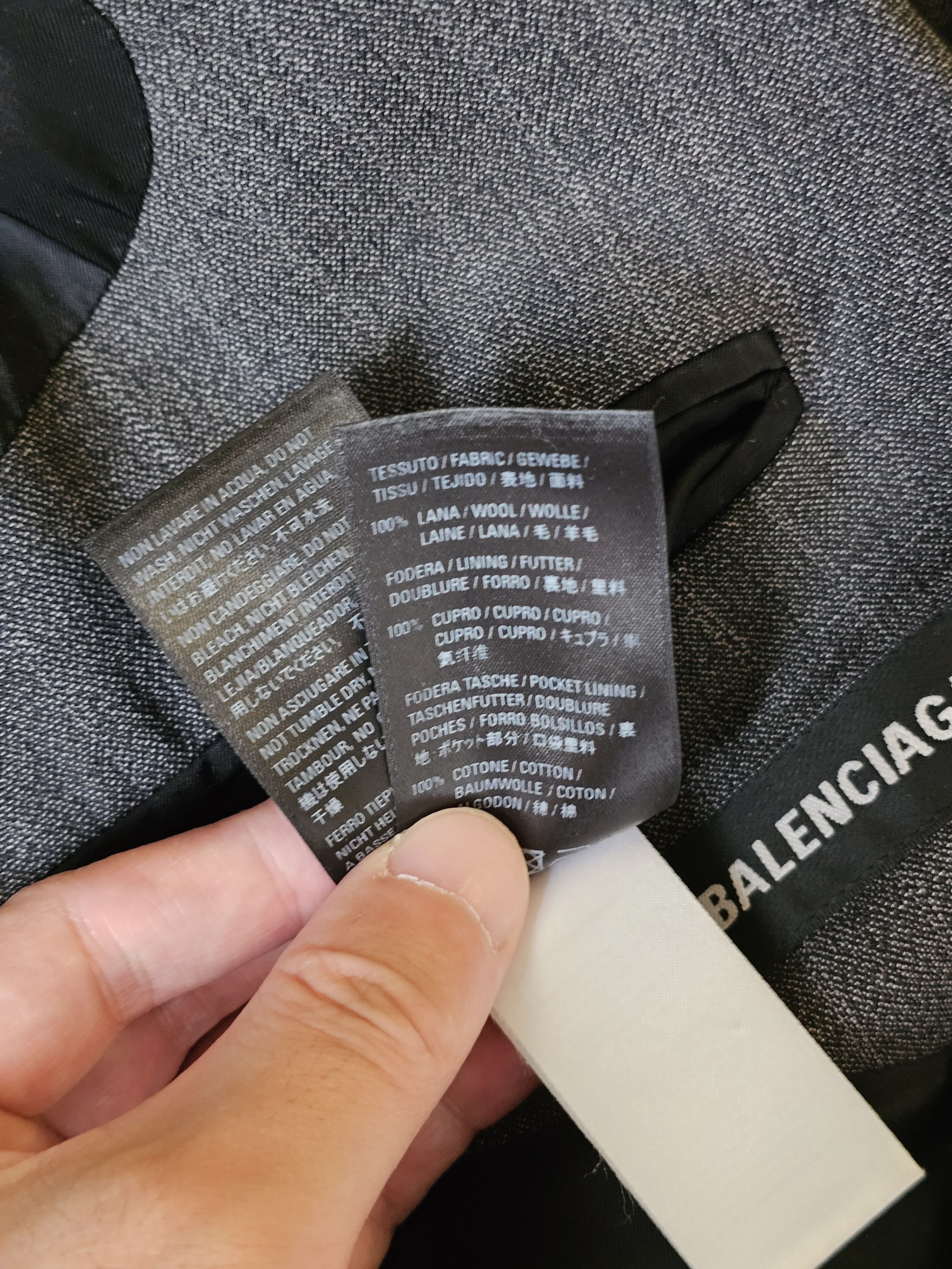 Balenciaga Balenciaga Gray Oversize Wool Blazer Size 50 Size 50L - 6 Thumbnail