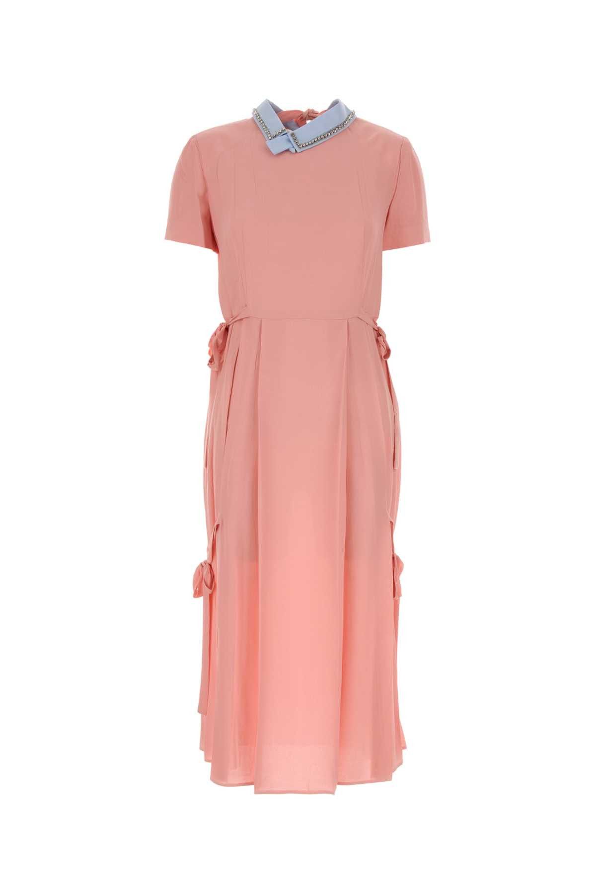 Prada Pink Crepe Dress Size M / US 6-8 / IT 42-44 - 1 Thumbnail