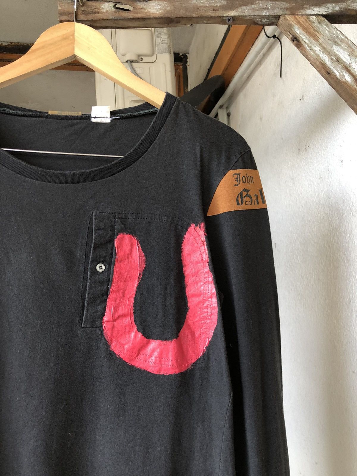 John Galliano Rare❗️Vintage 90s John Galliano Big Paint Design Long Sleeve Size US M / EU 48-50 / 2 - 4 Thumbnail