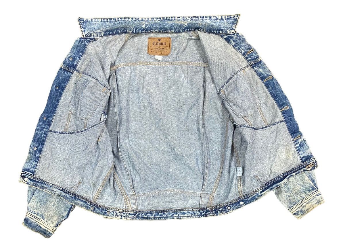 Edwin Vtg EDWIN Acid Wash Denim Jacket Button (L) Size US L / EU 52-54 / 3 - 11 Thumbnail