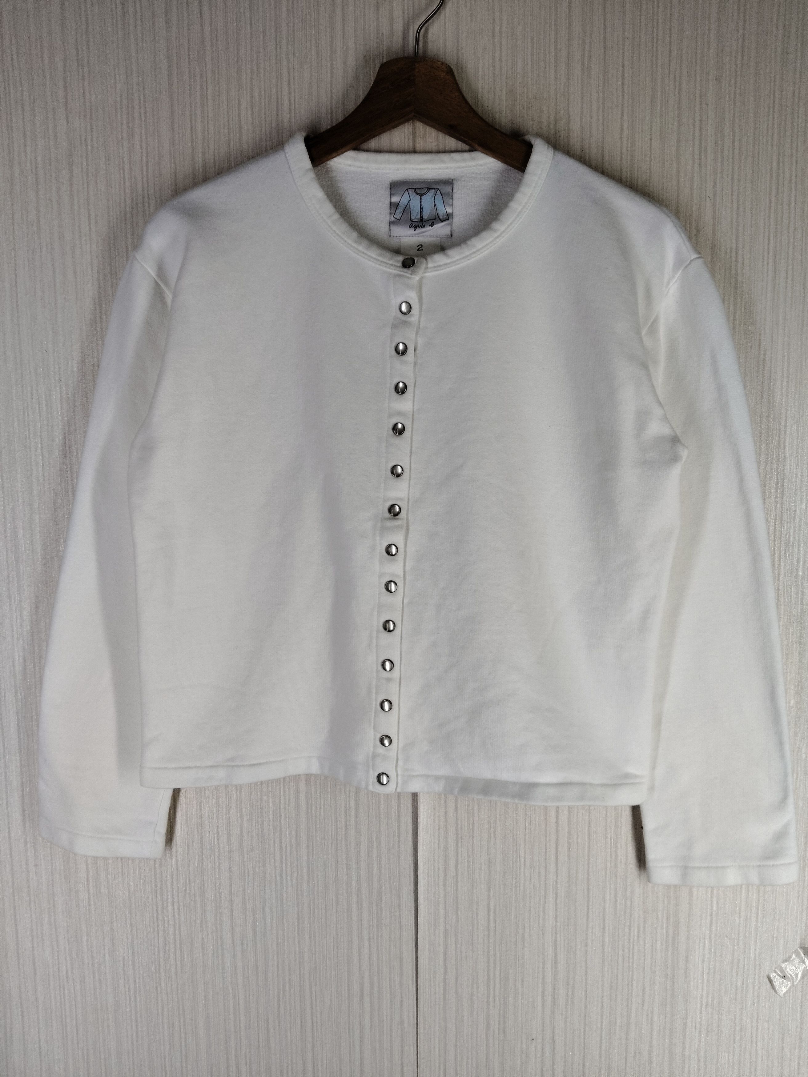 agnes b. Vintage Agnes B. Cropped Snap Button Cardigan Size US M / EU 48-50 / 2 - 1 Thumbnail