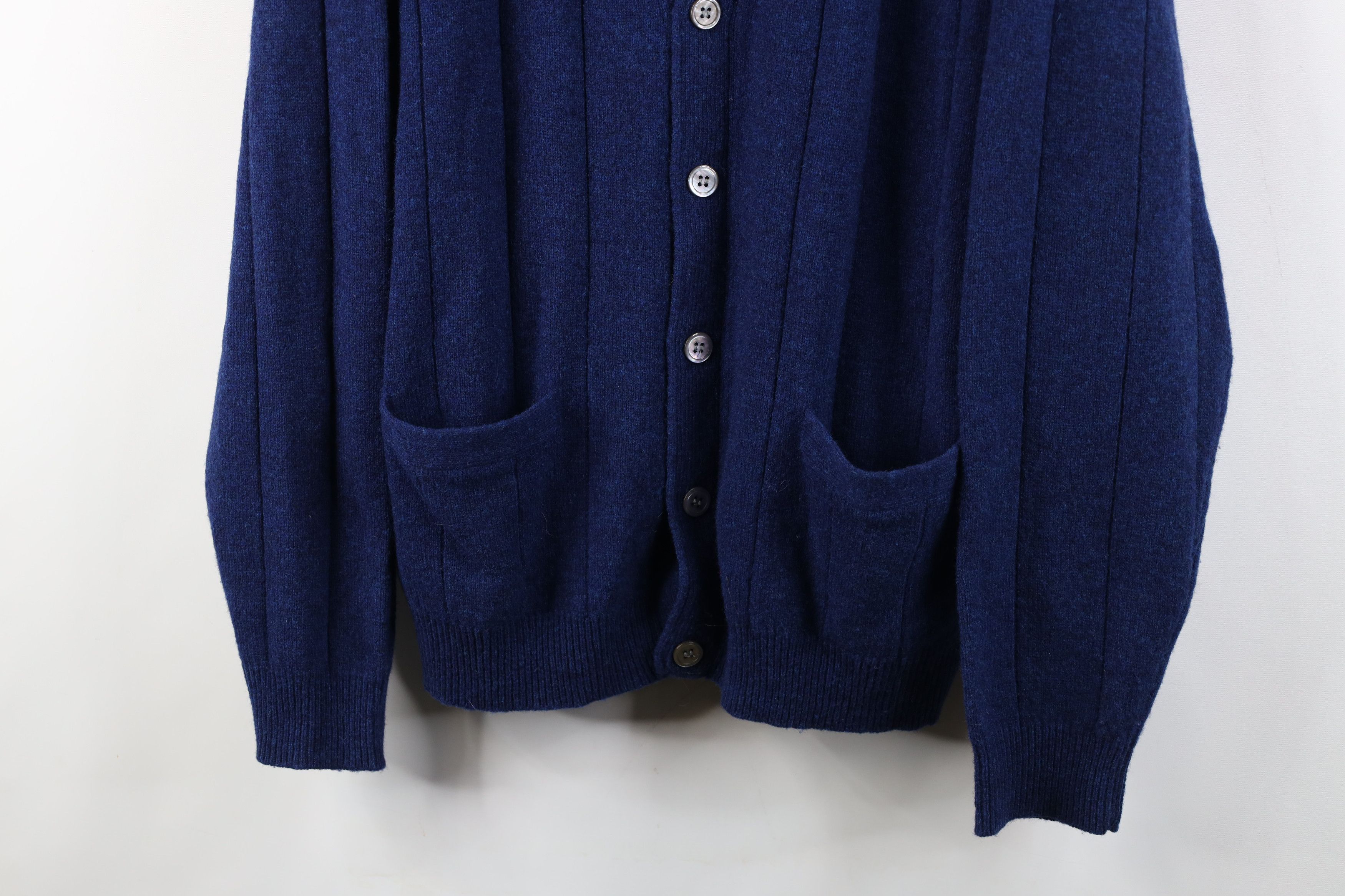 Vintage Vintage 90s Streetwear Lambswool Knit Cardigan Sweater Size US L / EU 52-54 / 3 - 3 Thumbnail