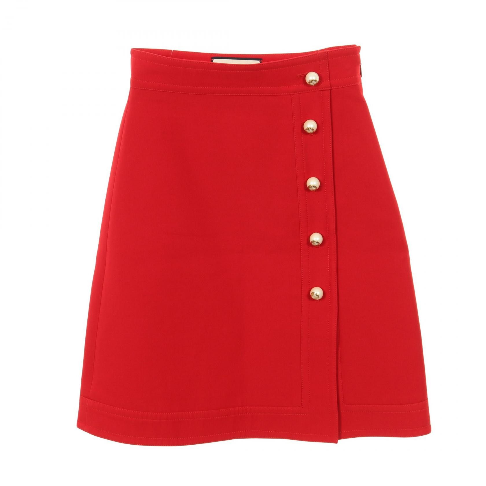 Gucci Gucci Gucci GG Pearl Button Wool Skirt Textile Skirts DUTY FREE for USA Size ONE SIZE - 1 Thumbnail