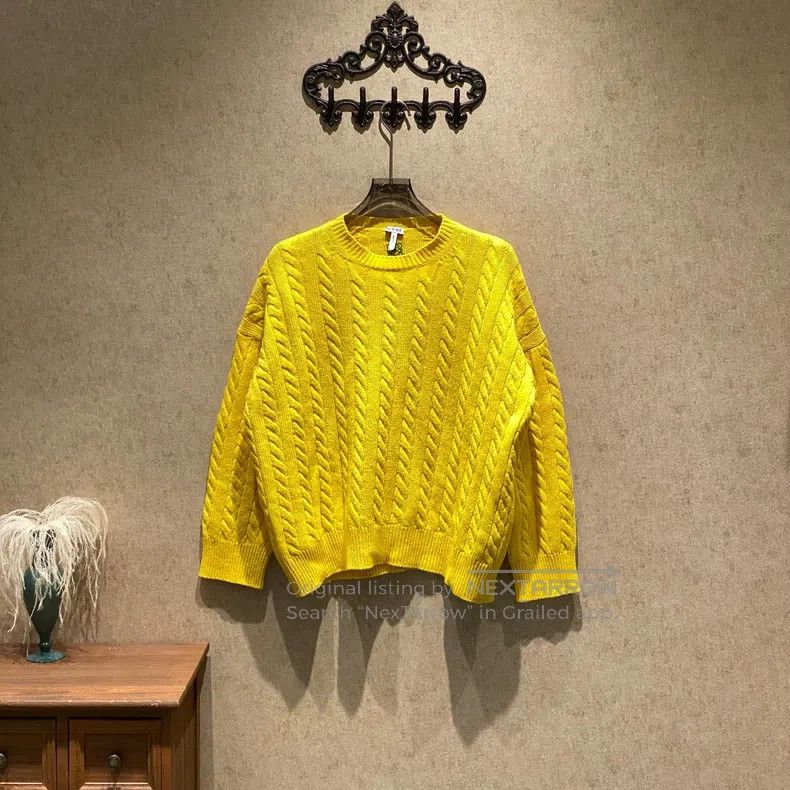 Loewe Loewe Yellow Crewneck Knit Sweater Size S / US 4 / IT 40 - 1 Thumbnail