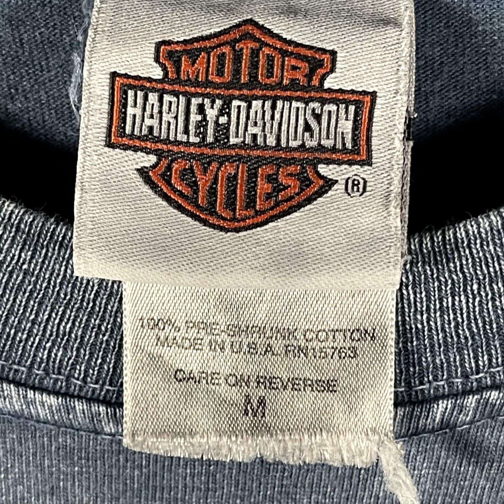 Harley Davidson Harley-Davidson Shirt Mens M Blue Skull Poker Marion IL Black Diamond Tee Size US M / EU 48-50 / 2 - 6 Thumbnail