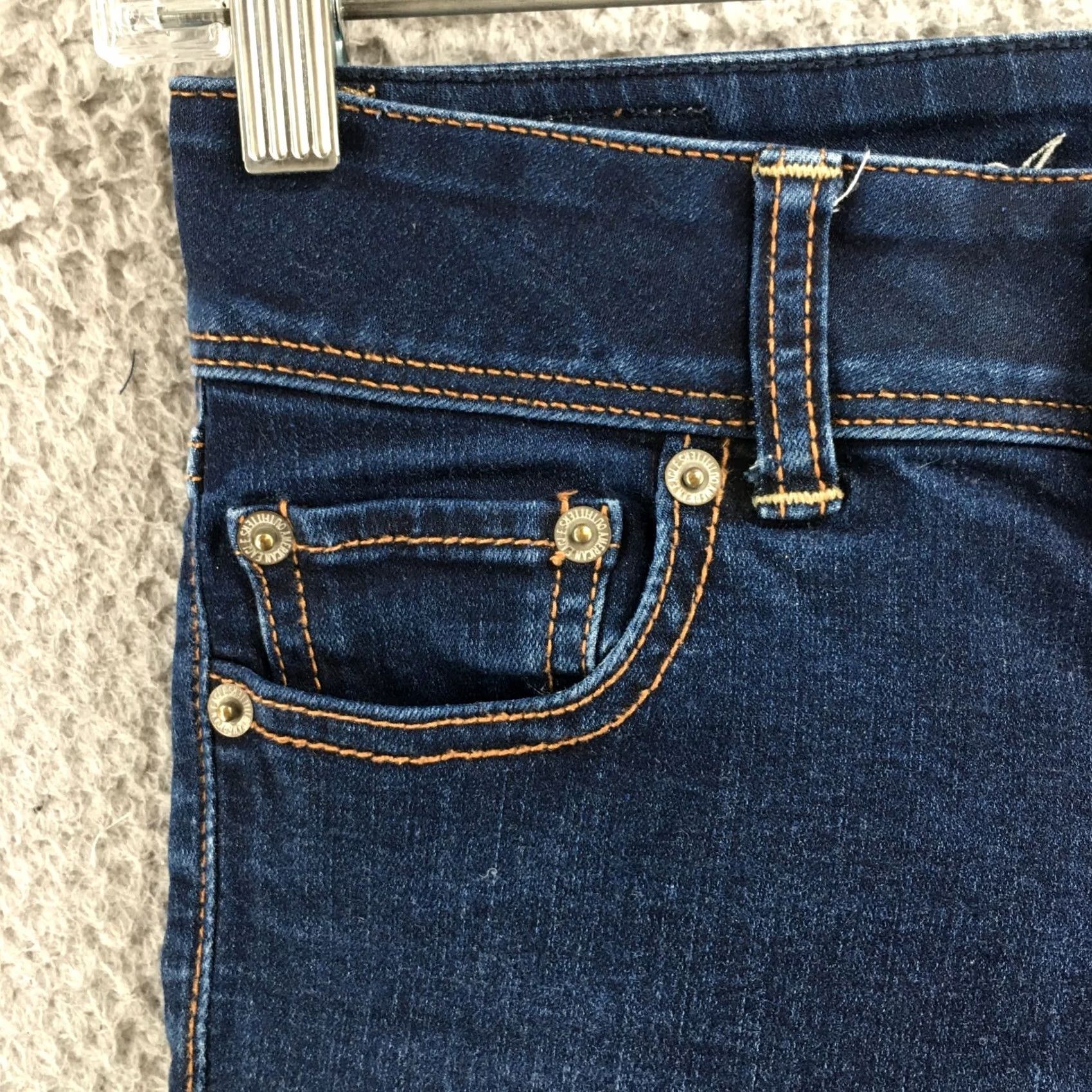 American Eagle Outfitters American Eagle Outfitters Jeans Womens 0R Skinny Blue Denim Cotton Blend Zip 27x28 Regular Mens Womens Boys Girls Size 25" / US 0 / IT 36 - 4 Thumbnail