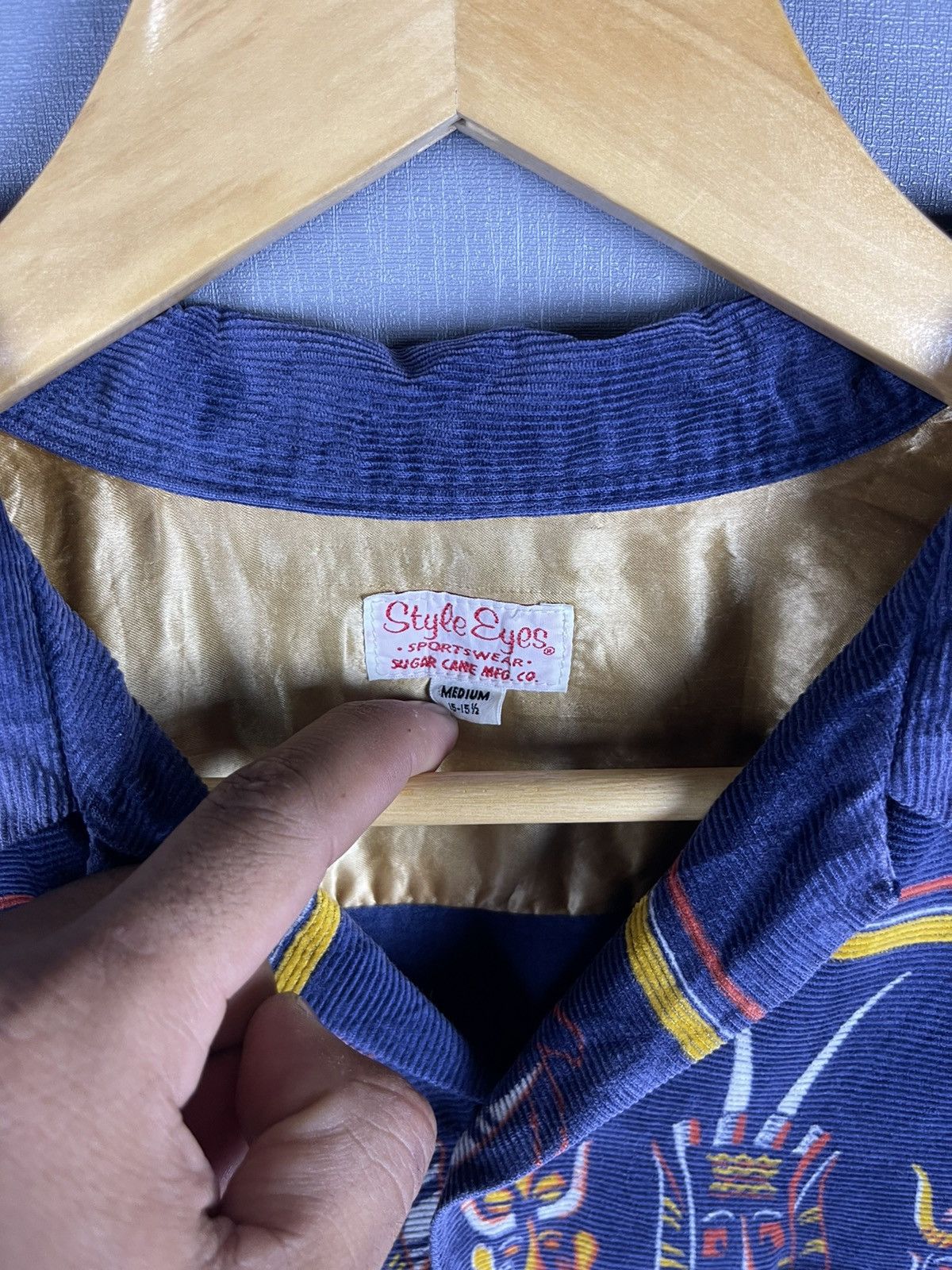 Sugar Cane × Toyo Enterprises × Vintage VINTAGE SUGAR CANE Style Eyes Rockabilly Corduroy Button Ups Size US M / EU 48-50 / 2 - 12 Thumbnail