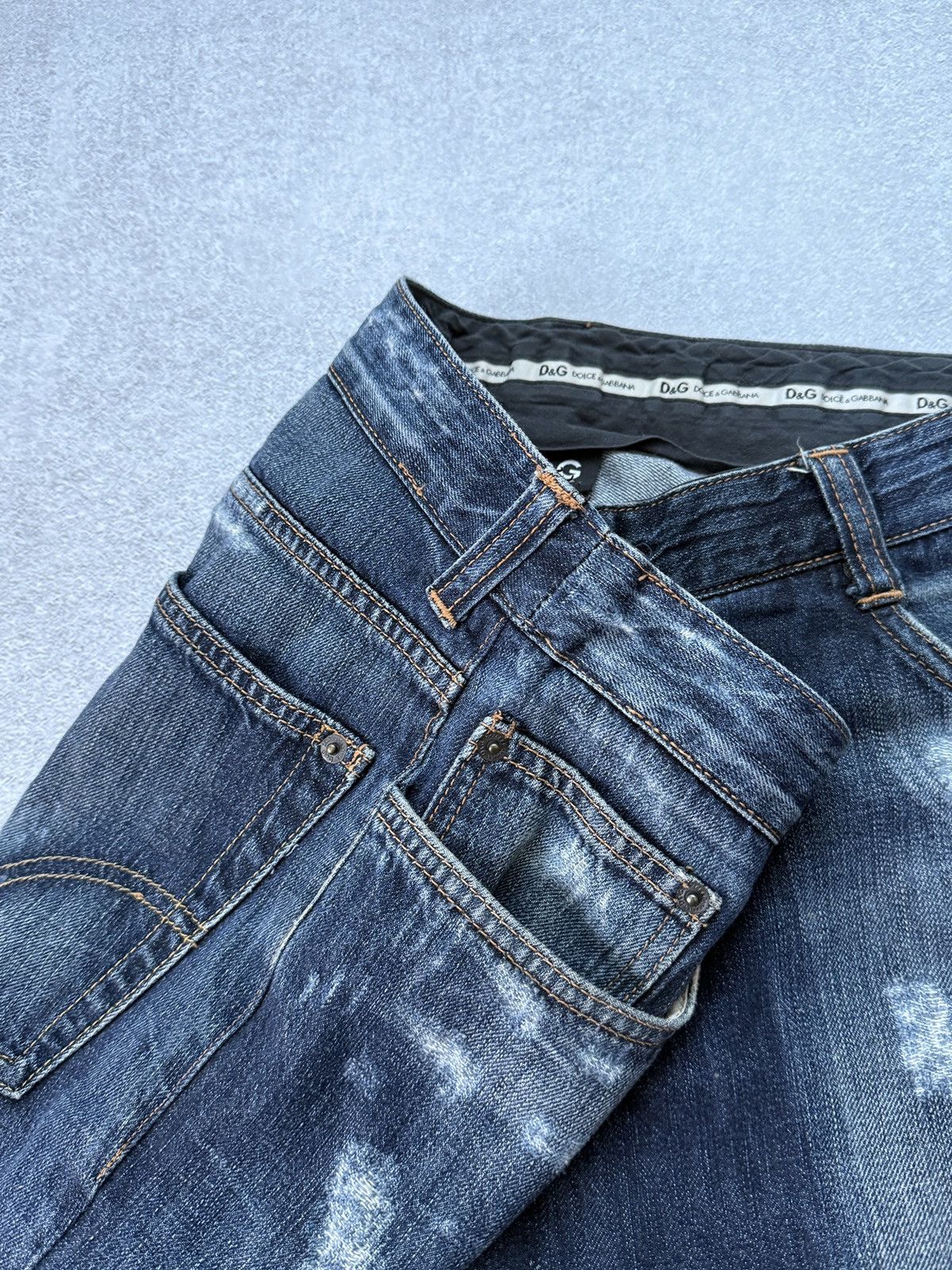 Dolce & Gabbana Dolce & Gabbana D&G Denim Shorts Men’s Metal Logo Blue Y2K Size US 42 / EU 58 - 7 Thumbnail