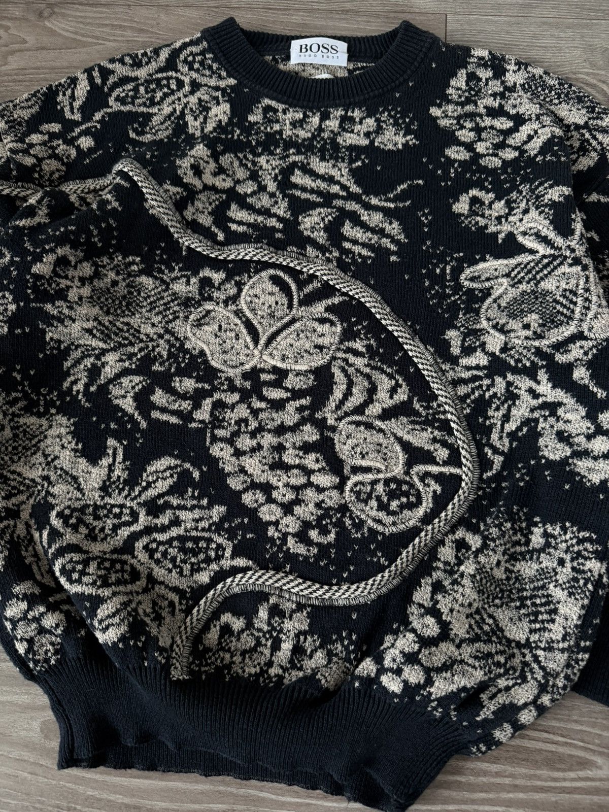 Hugo Boss Antique Archival Knitted Vintage Luxury Hugo Boss Sweater Size US L / EU 52-54 / 3 - 8 Thumbnail
