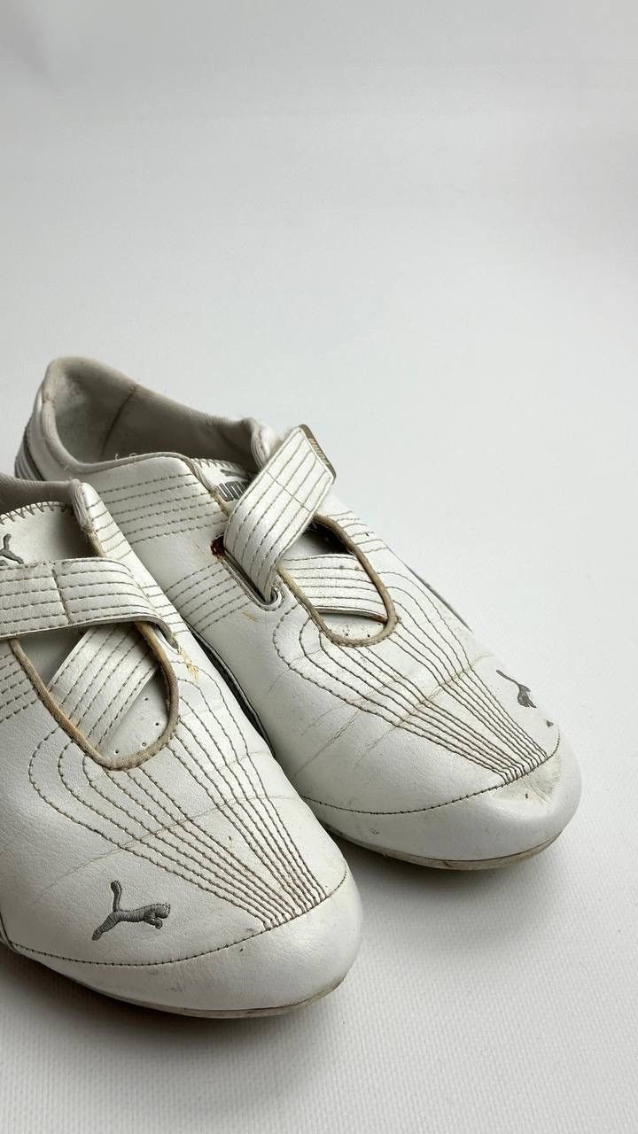 Puma Vintage Y2K White Racing Sneakers Size US 8.5 / EU 41-42 - 4 Thumbnail