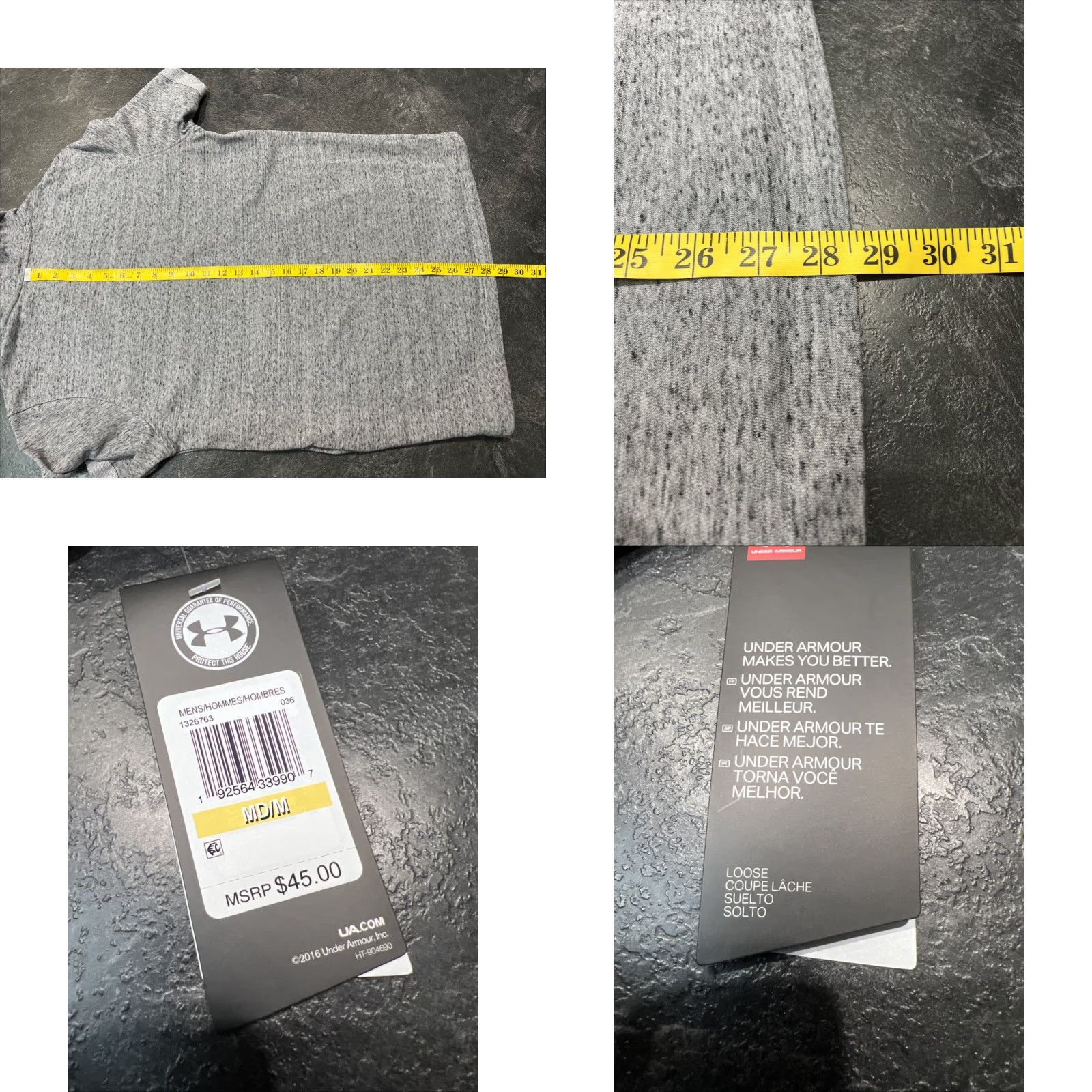 Under Armour Under Armour Men's Hoodie Sweatshirt Pullover Fleece Gray All Seasons Logo Running Gym Baseball Size US M / EU 48-50 / 2 - 8 Thumbnail